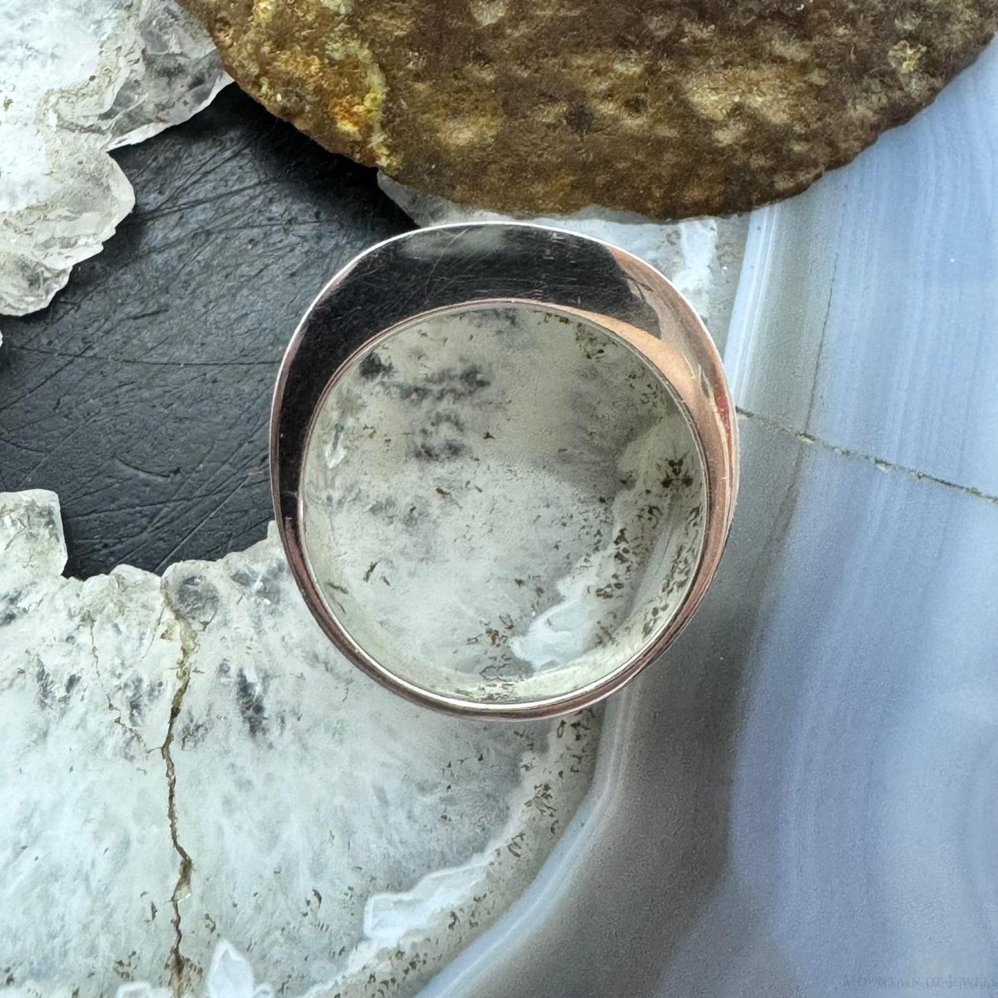 Sterling Silver Five Row Carved Solid Fashion Unisex Ring, Taxco Mexico