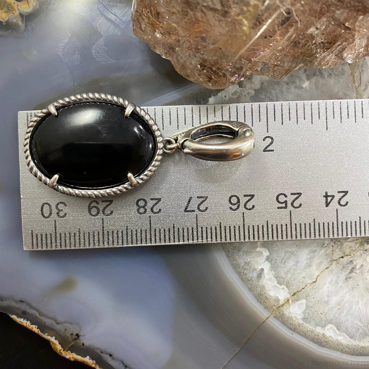 Carolyn Pollack Vintage Southwestern Style Sterling Double Sided Stone Pendant