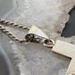 Vintage Sterling Silver Crucifix Pendant with Sterling Rope Necklace 20"