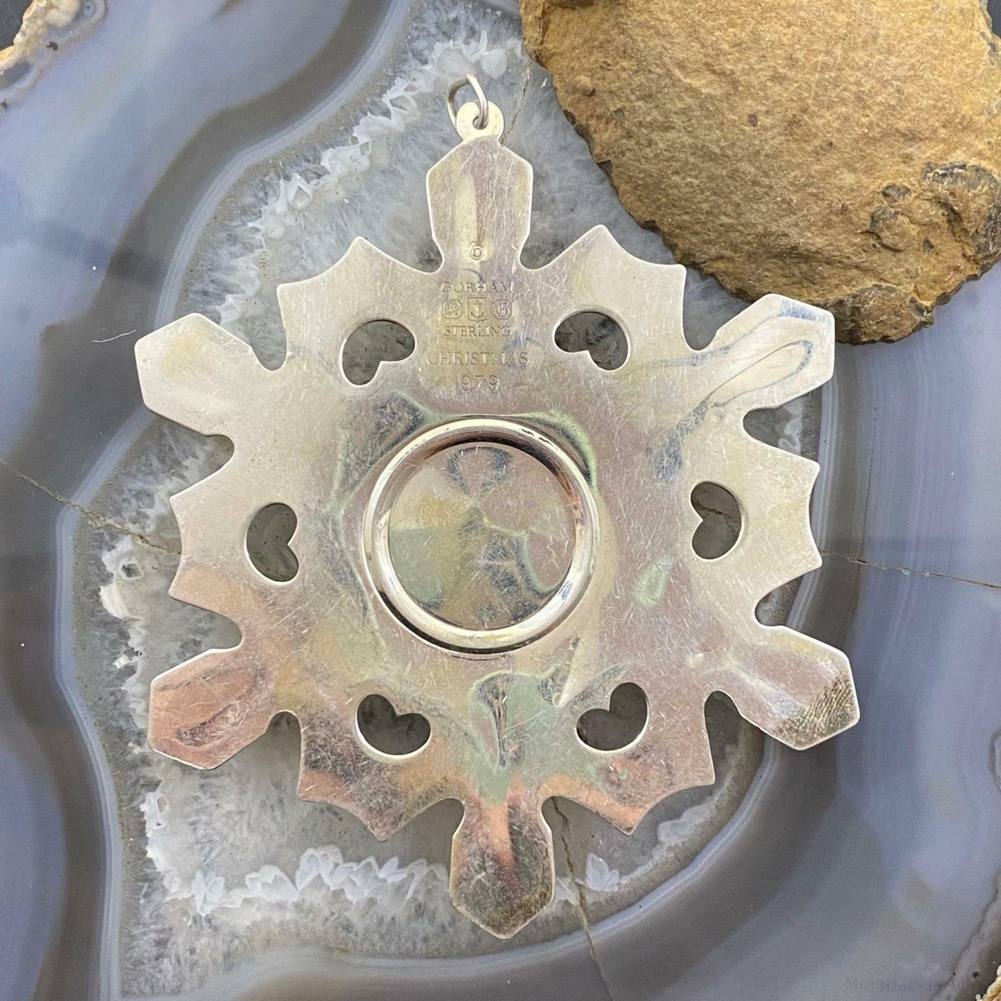 Vintage 1979 Christmas Snowflake Sterling Silver Ornament/ Pendant by Gorham
