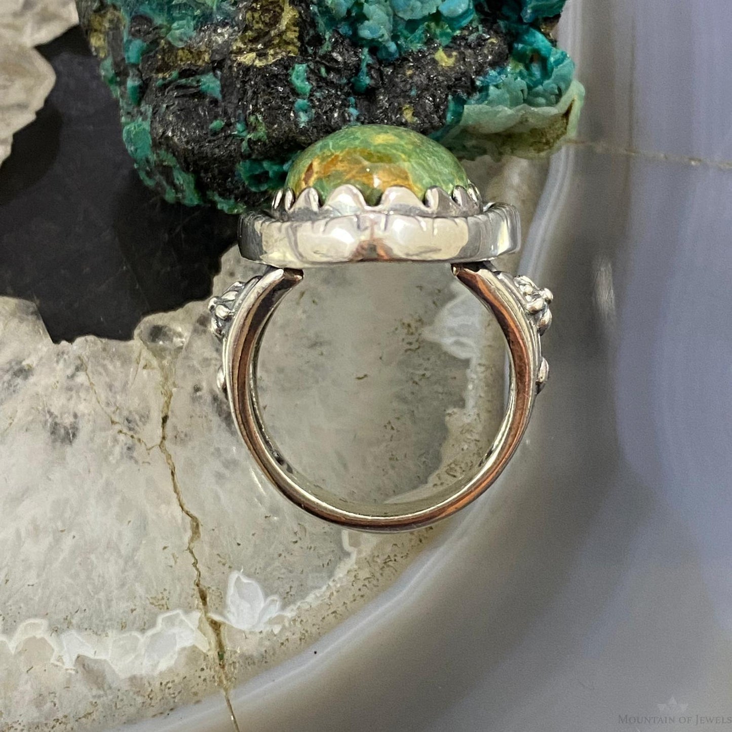 Carolyn Pollack Southwestern Style Sterling Shield Turquoise Ring Variety of Sz