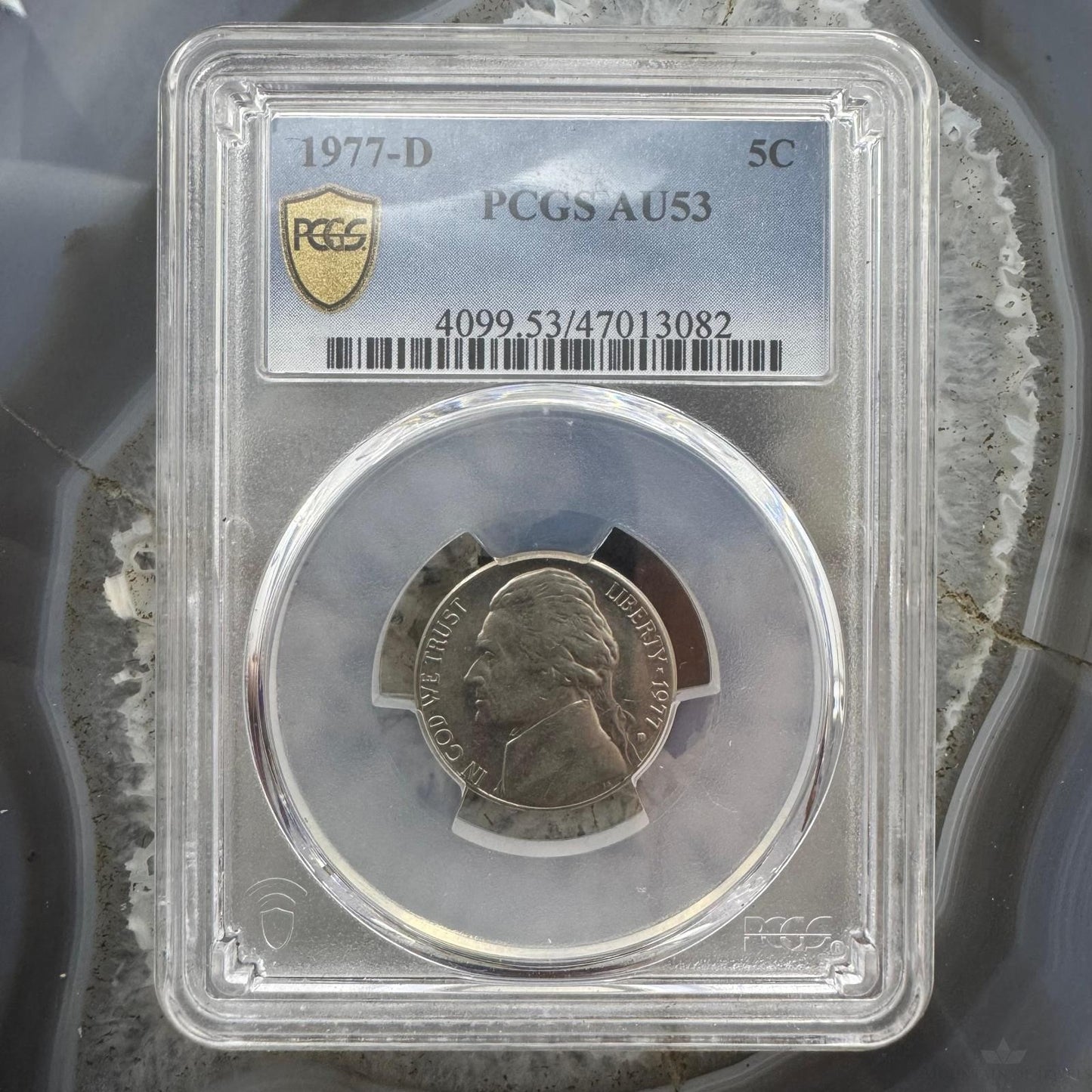 1977-D US 5 Cents PCGS AU53 #082