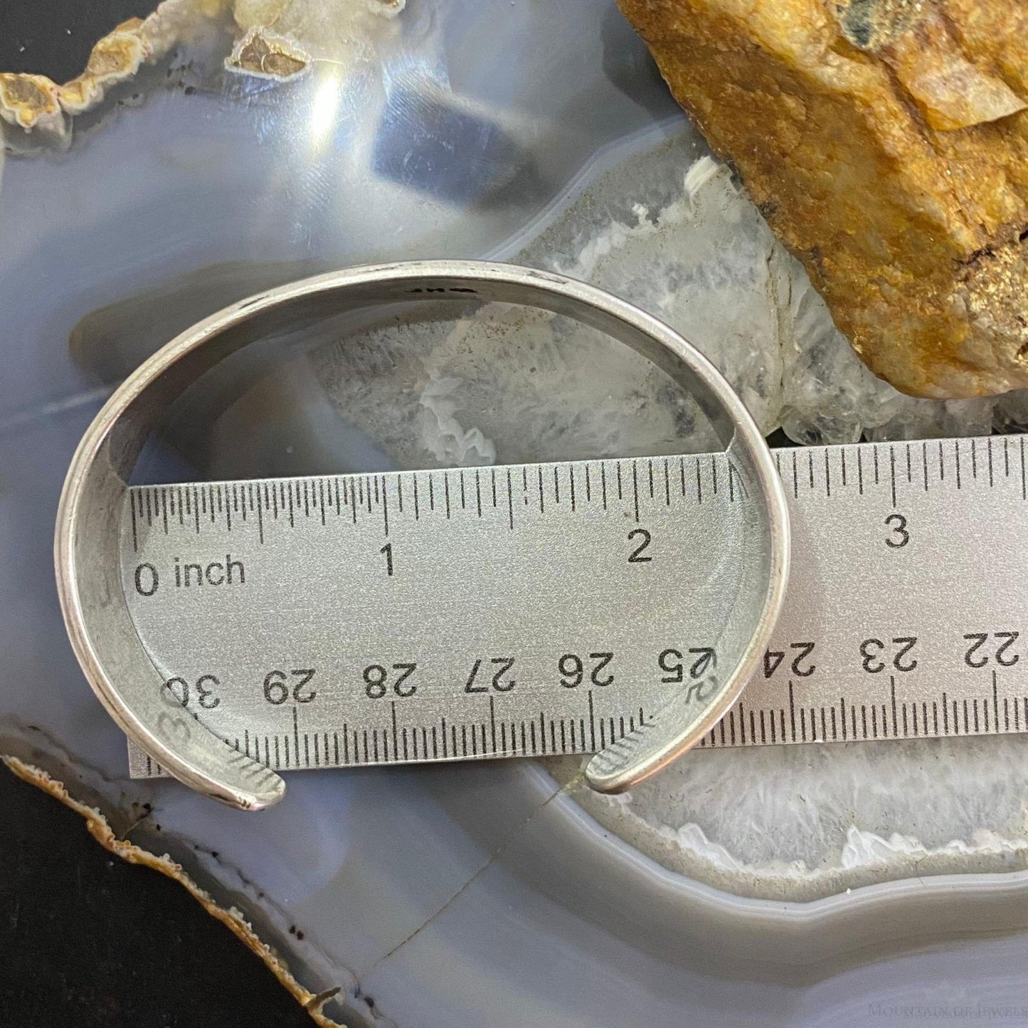 Joe H. Quintana Vintage Native American Silver Overlay Bracelet For Women #2