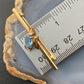 14K Yellow Gold Oval Blue Topaz and Diamonds Brooch for Women