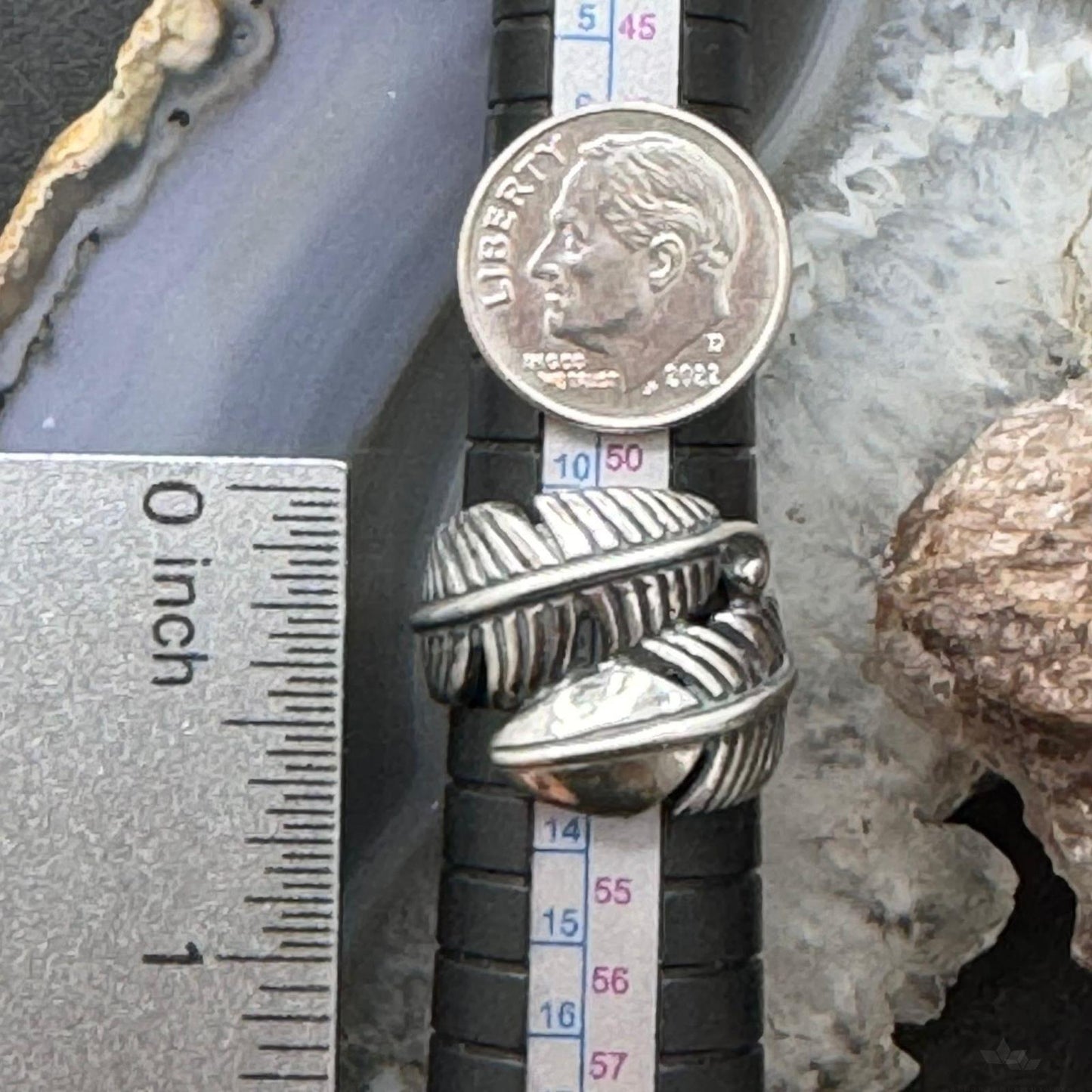 Carolyn Pollack Sterling Silver Wrap Around Feather Ring For Women with Size Variety