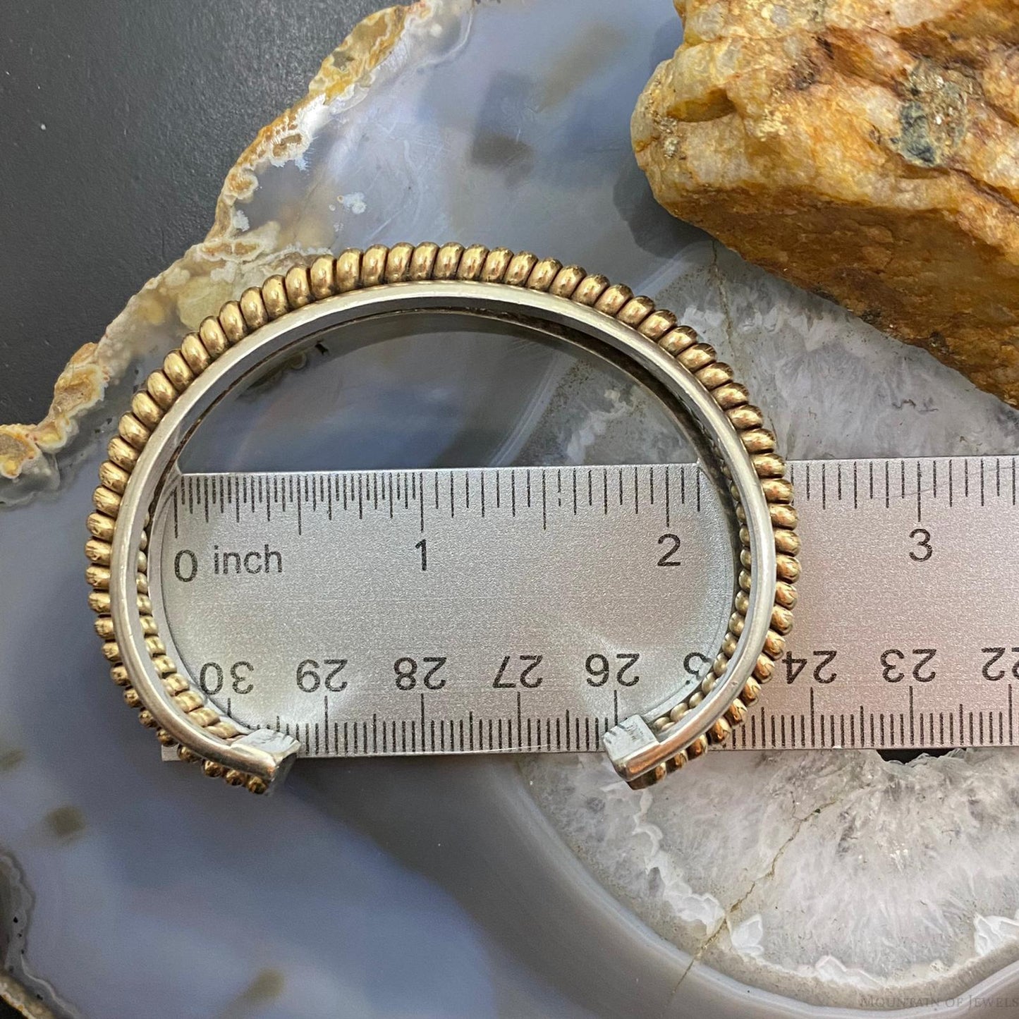 Tahe Vintage Native American Sterling & Gold Filled Coils Bracelet For Women