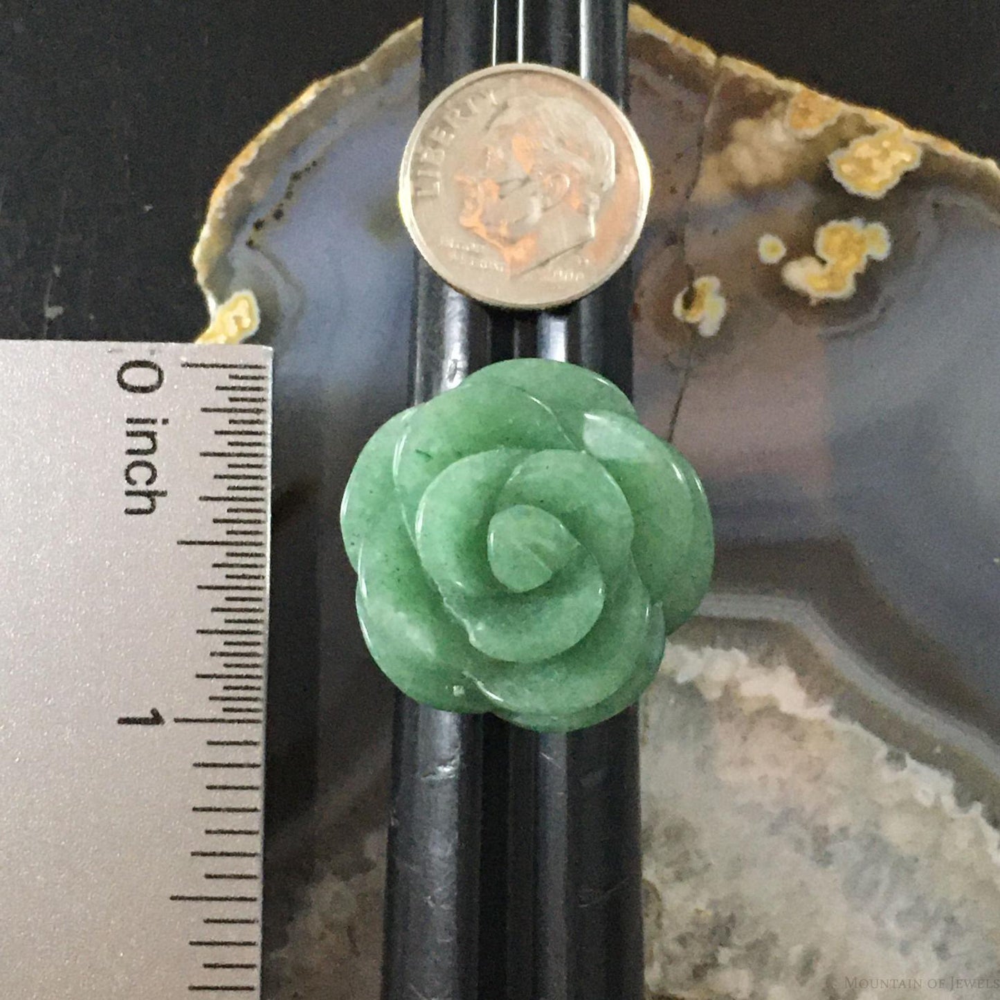Carolyn Pollack Southwestern Style Sterling Silver Aventurine Rose Ring For Women