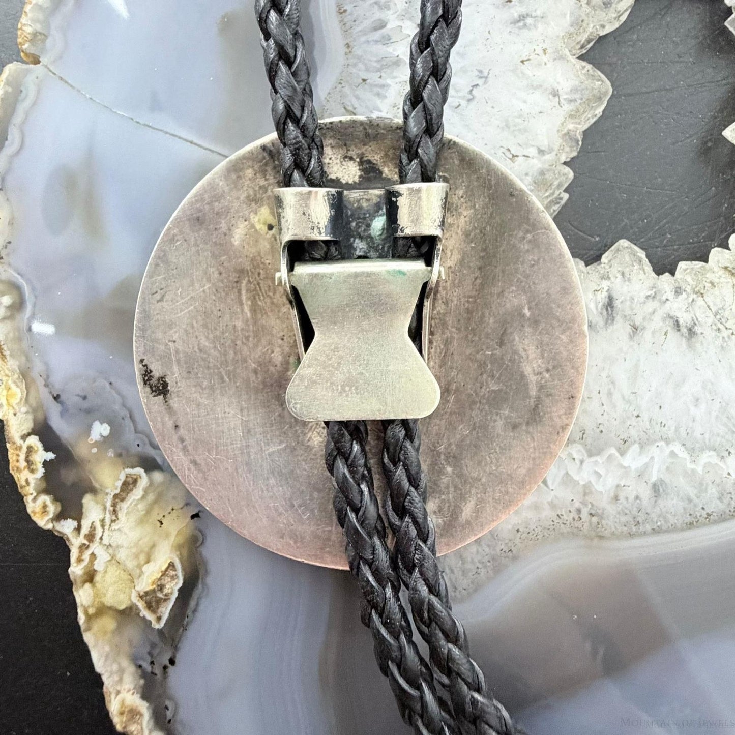 Vintage Hopi Native American Sterling Silver Man in the Maze Bolo Tie For Men