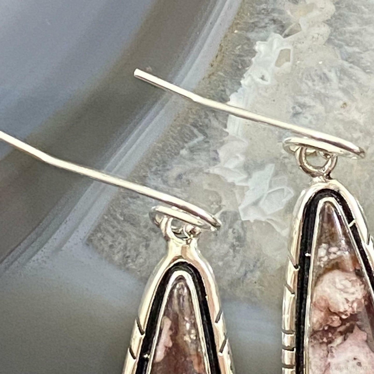 Native American Sterling Silver Teardrop Wild Horse Earrings For Women