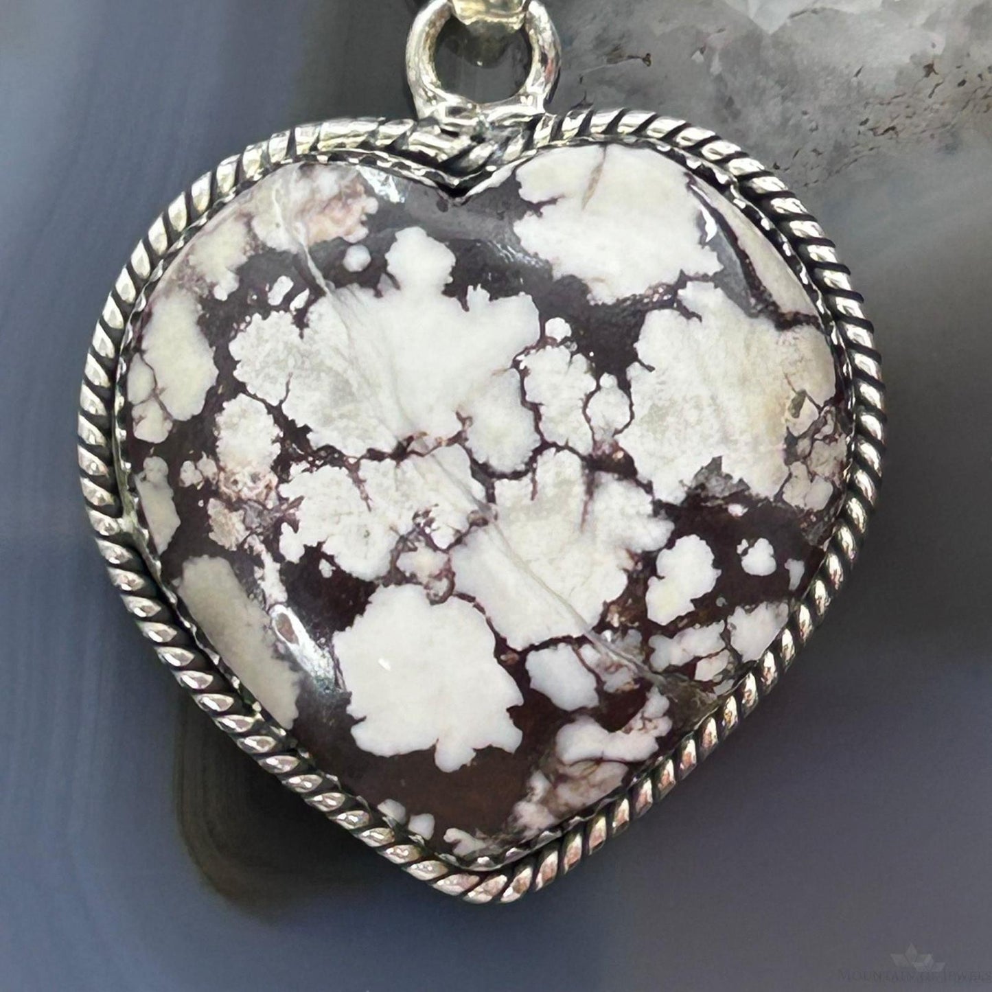 Sterling Silver Southwestern Style Wild Horse Heart Pendant For Women