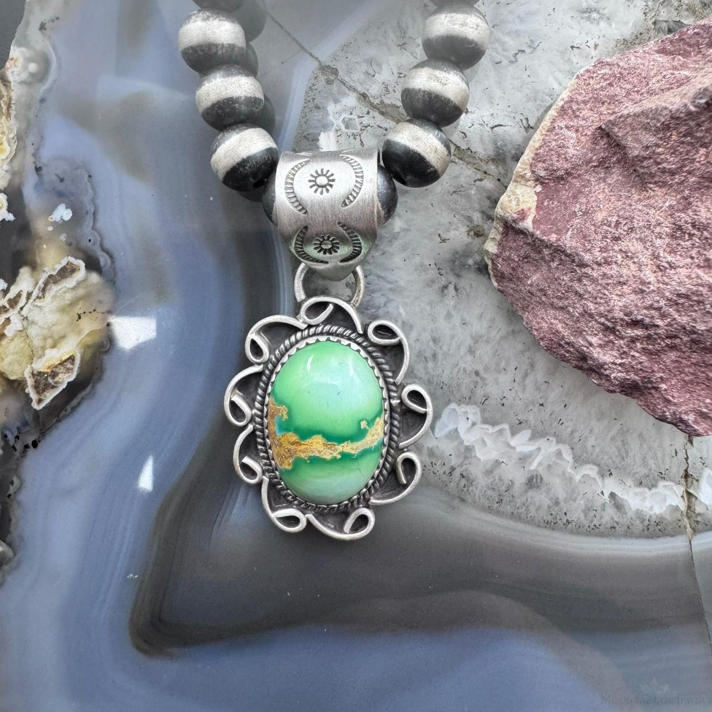 Sterling Silver Southwestern Style High Grade Sierra Bella Turquoise Pendant For Women