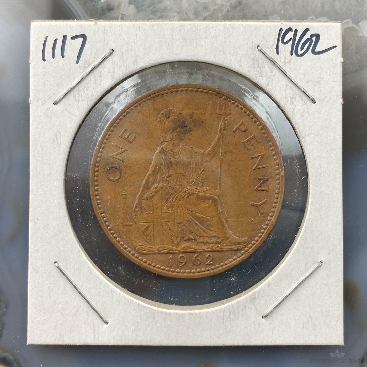 1962 Great Britain One British 1 Penny Queen Elizabeth II Bronze Collectible