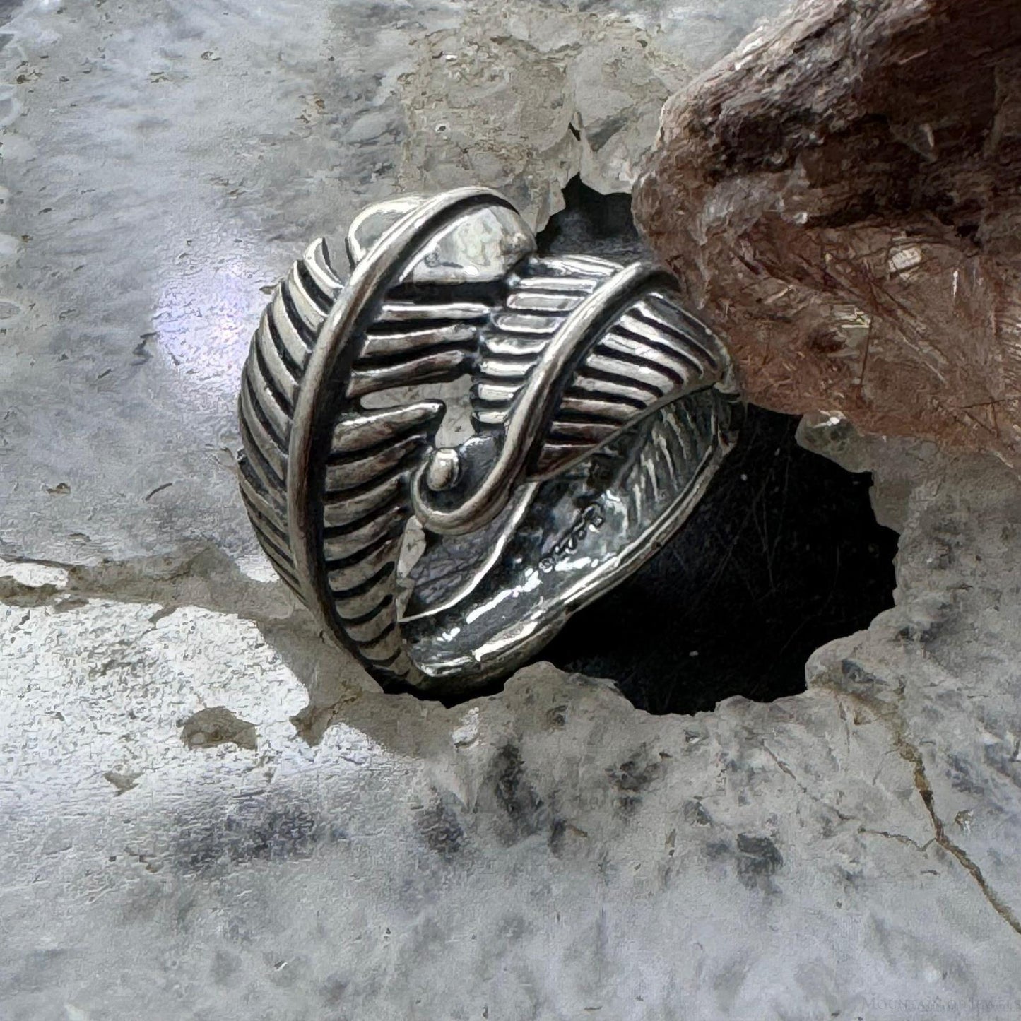 Carolyn Pollack Sterling Silver Wrap Around Feather Ring For Women with Size Variety