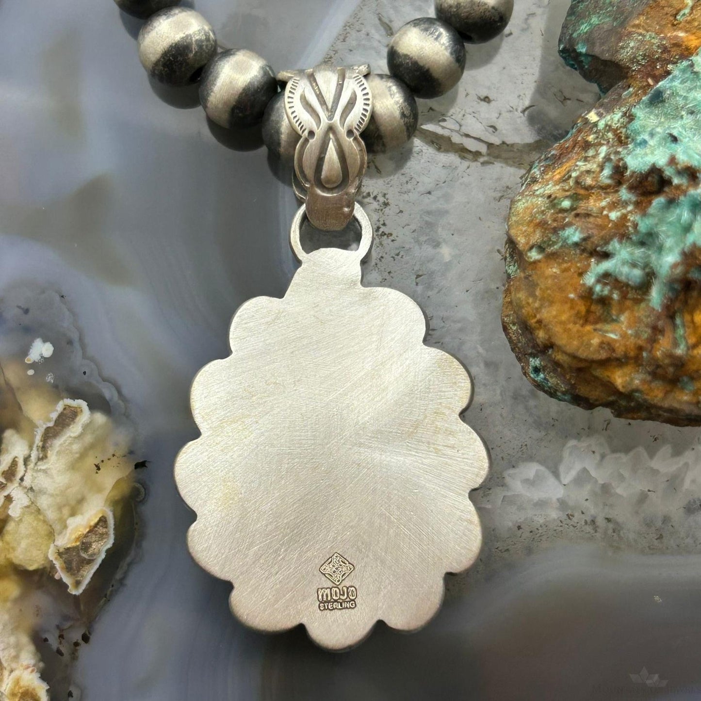 Sterling Silver Southwestern Style Teardrop Charoite Decorated Pendant For Women