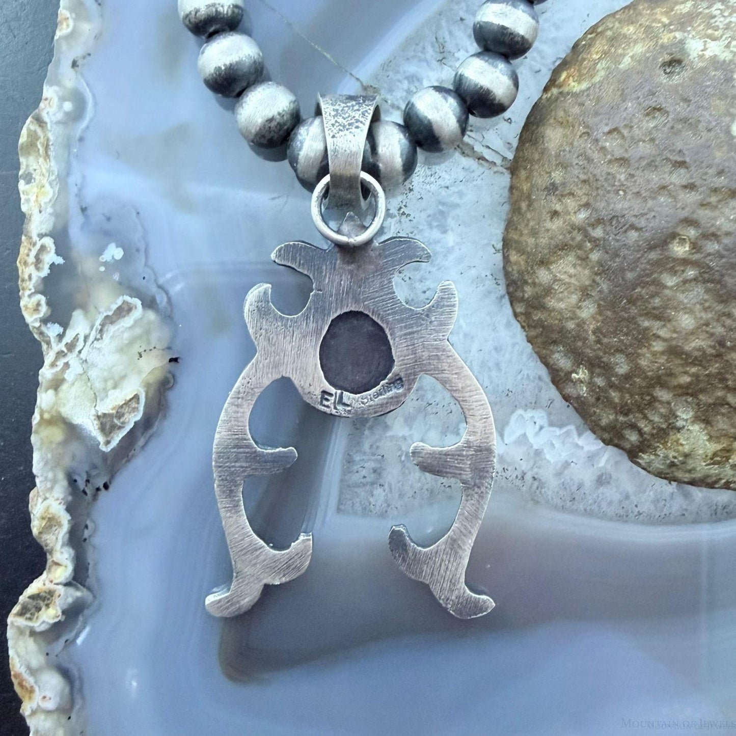 Eva & Linberg Billah Sterling Silver Turquoise Decorated Unisex Naja Pendant