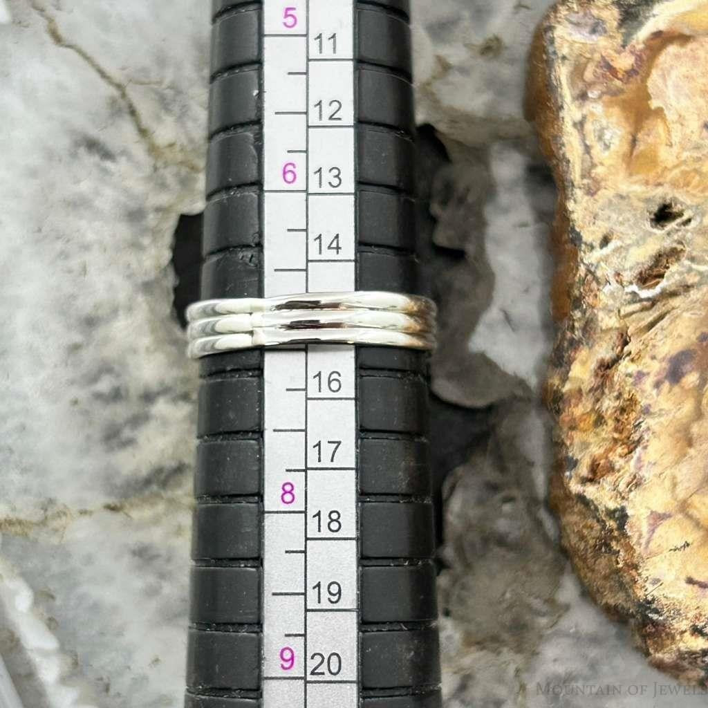 Sterling Silver Southwestern Style Oval Rhodochrosite Ring Size 7 For Women