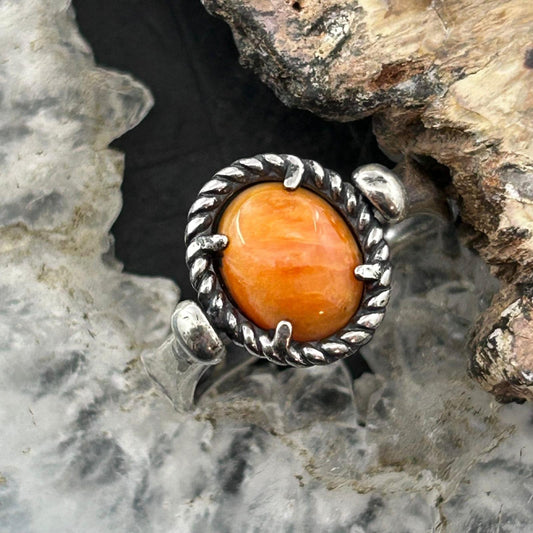 Carolyn Pollack Sterling Silver Oval Spiny Oyster Reversible Ring For Women