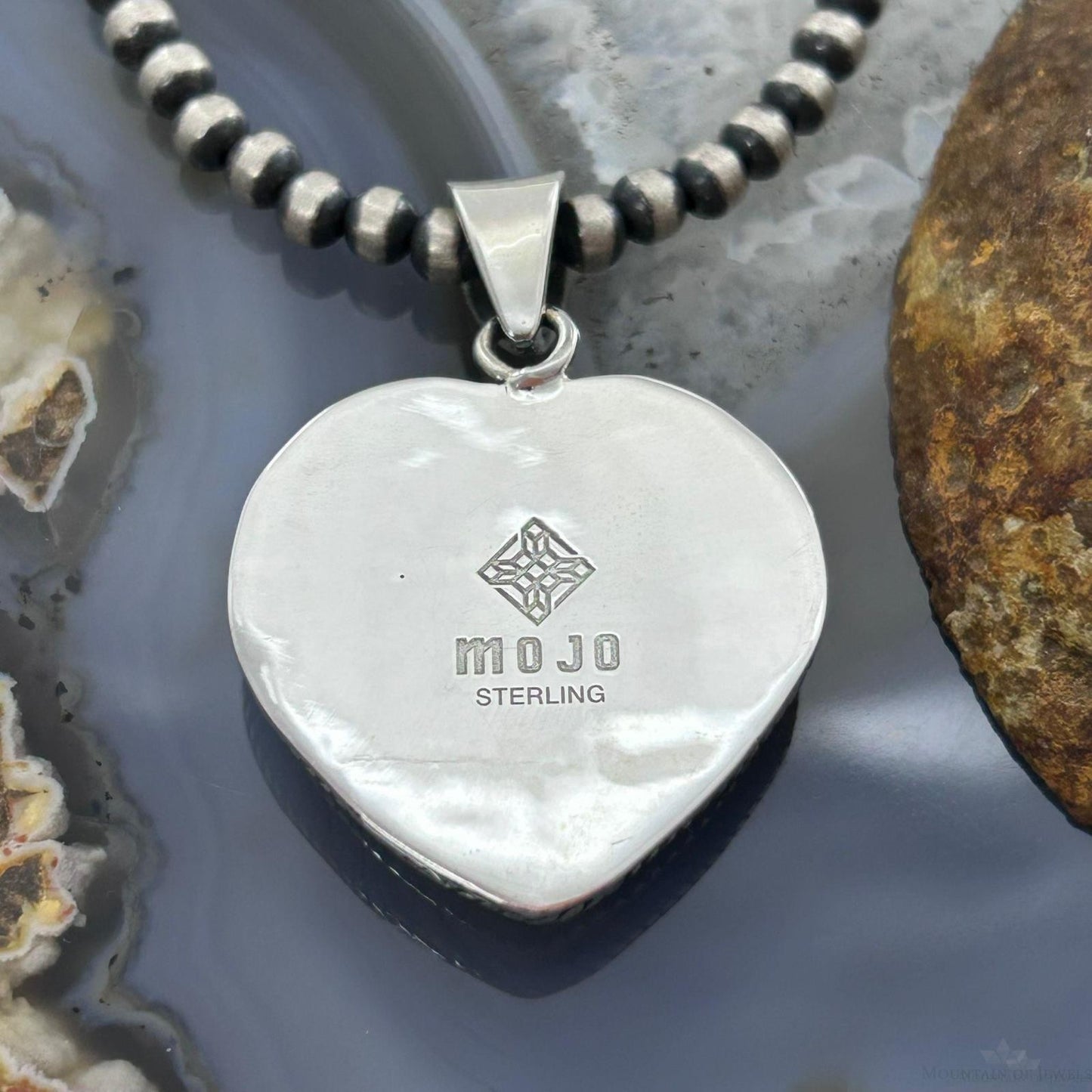 Sterling Silver Southwestern Style Wild Horse Heart Pendant For Women #1