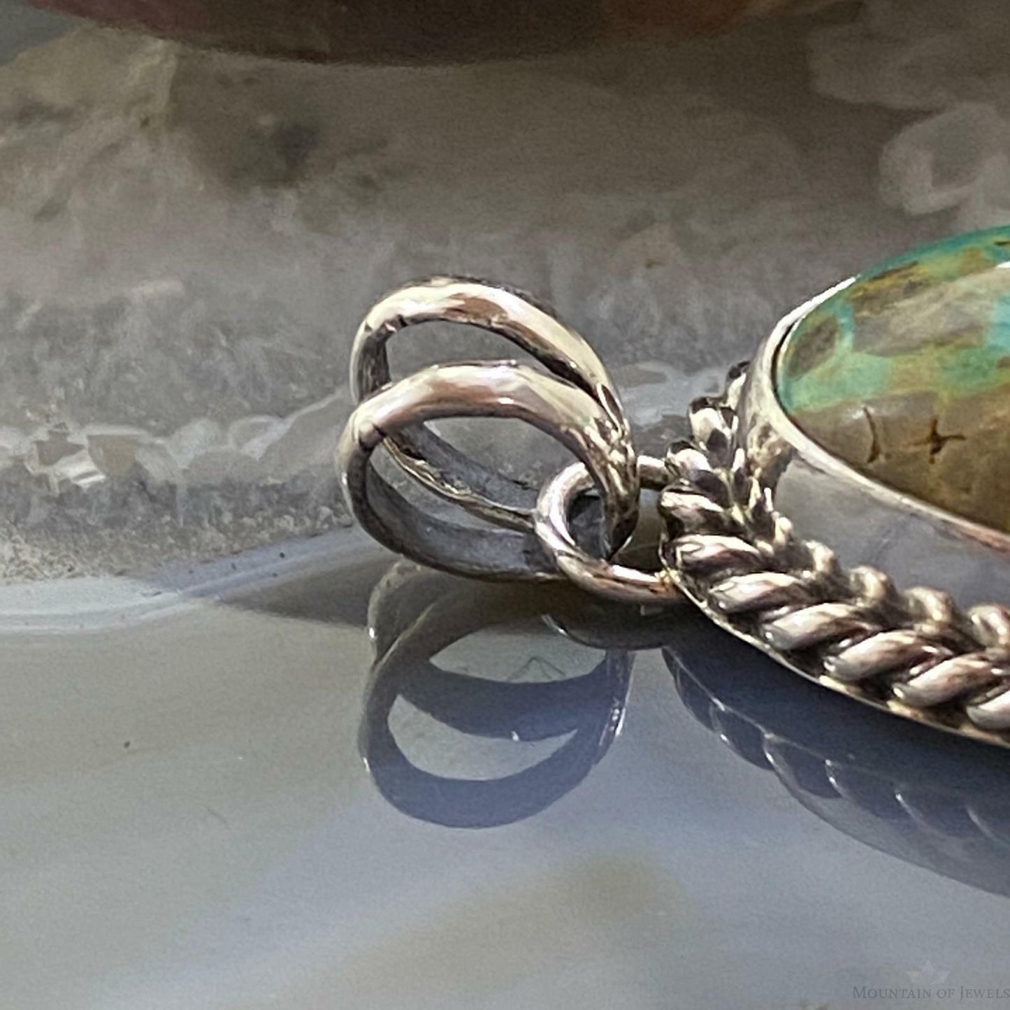 Monica Silversmith Native American Sterling Silver Turquoise Unisex Pendant