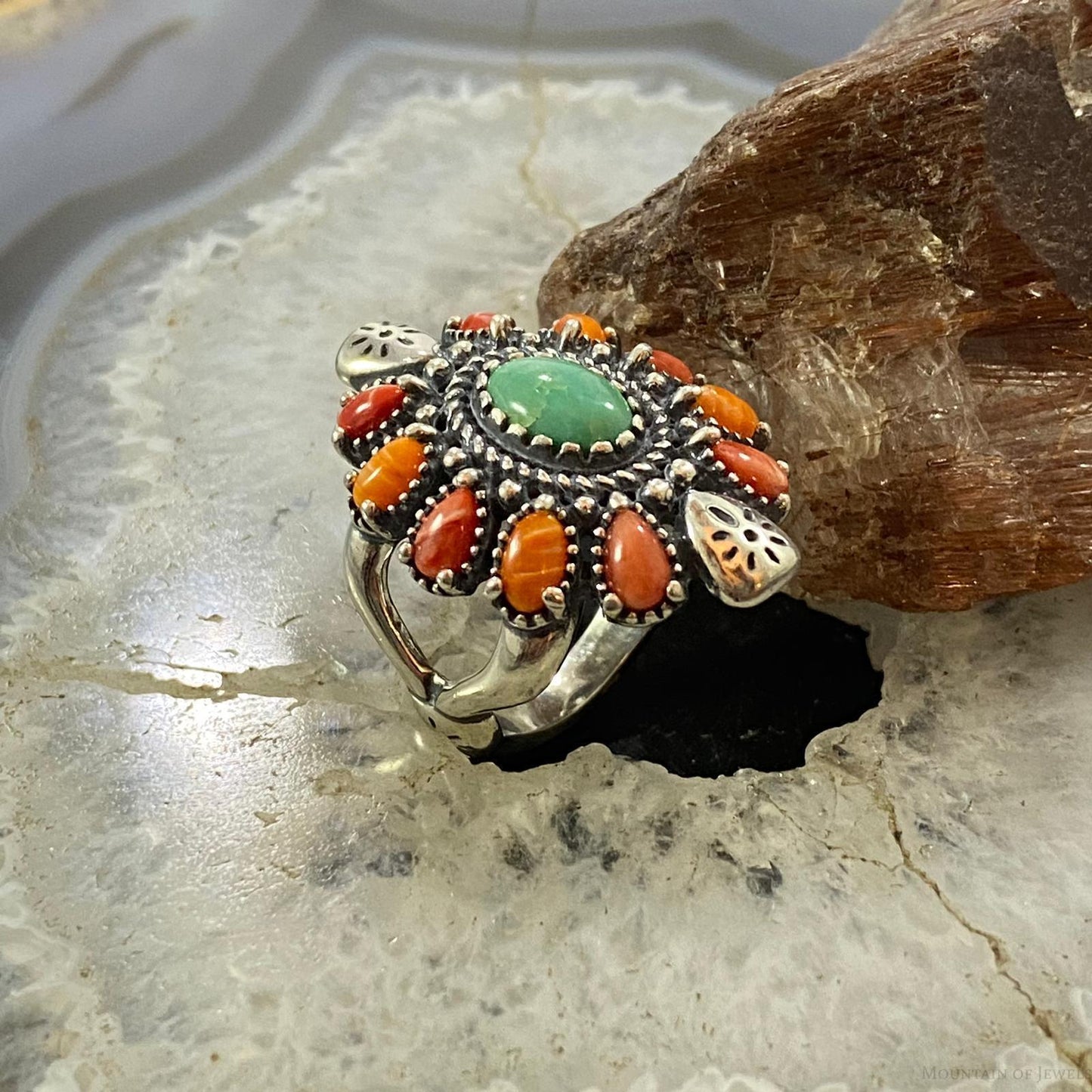 Carolyn Pollack Sterling Silver Multistone Oval Cluster Ring, Variety of Sizes