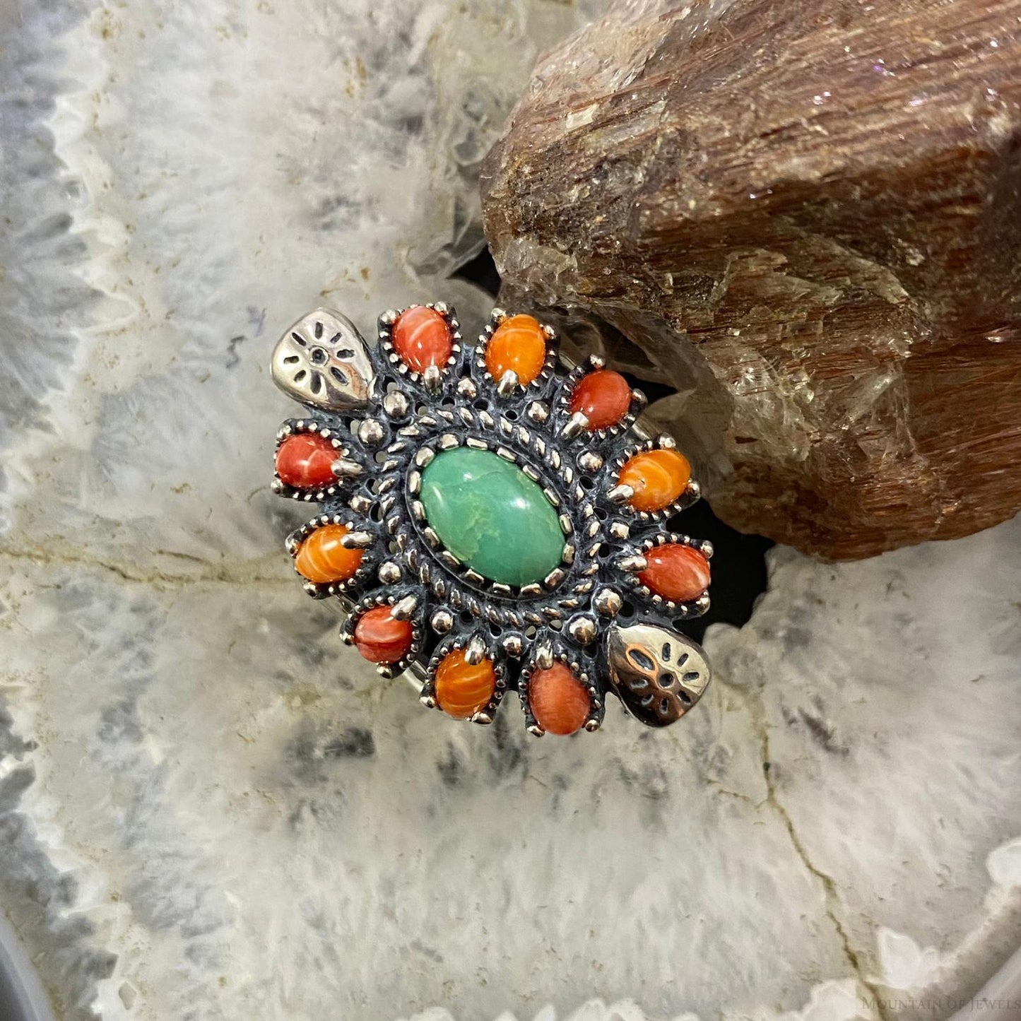 Carolyn Pollack Sterling Silver Multistone Oval Cluster Ring, Variety of Sizes