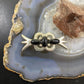 Vintage Native American Sterling Silver Sand Cast W/Onyx Brooch For Women