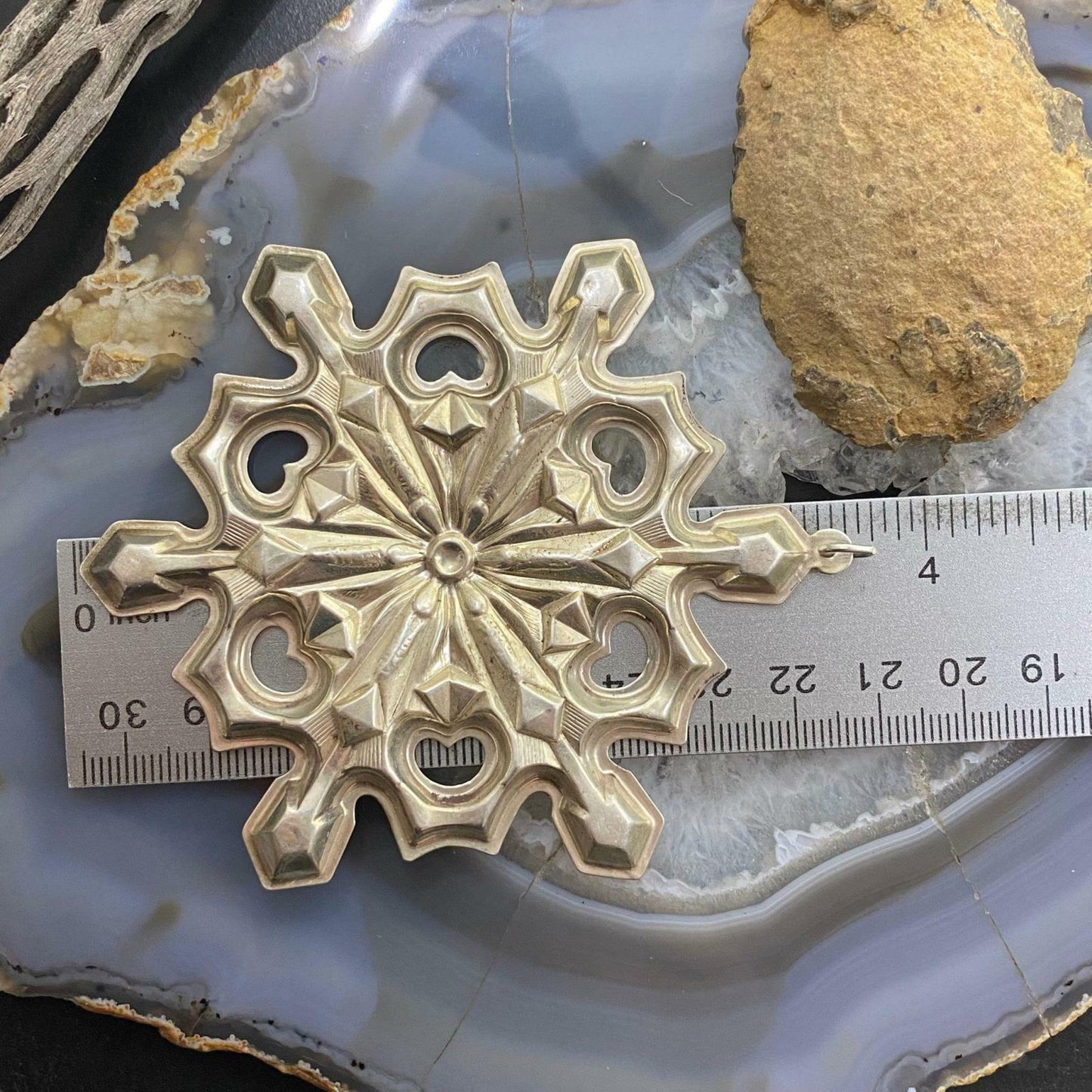 Vintage 1979 Christmas Snowflake Sterling Silver Ornament/ Pendant by Gorham