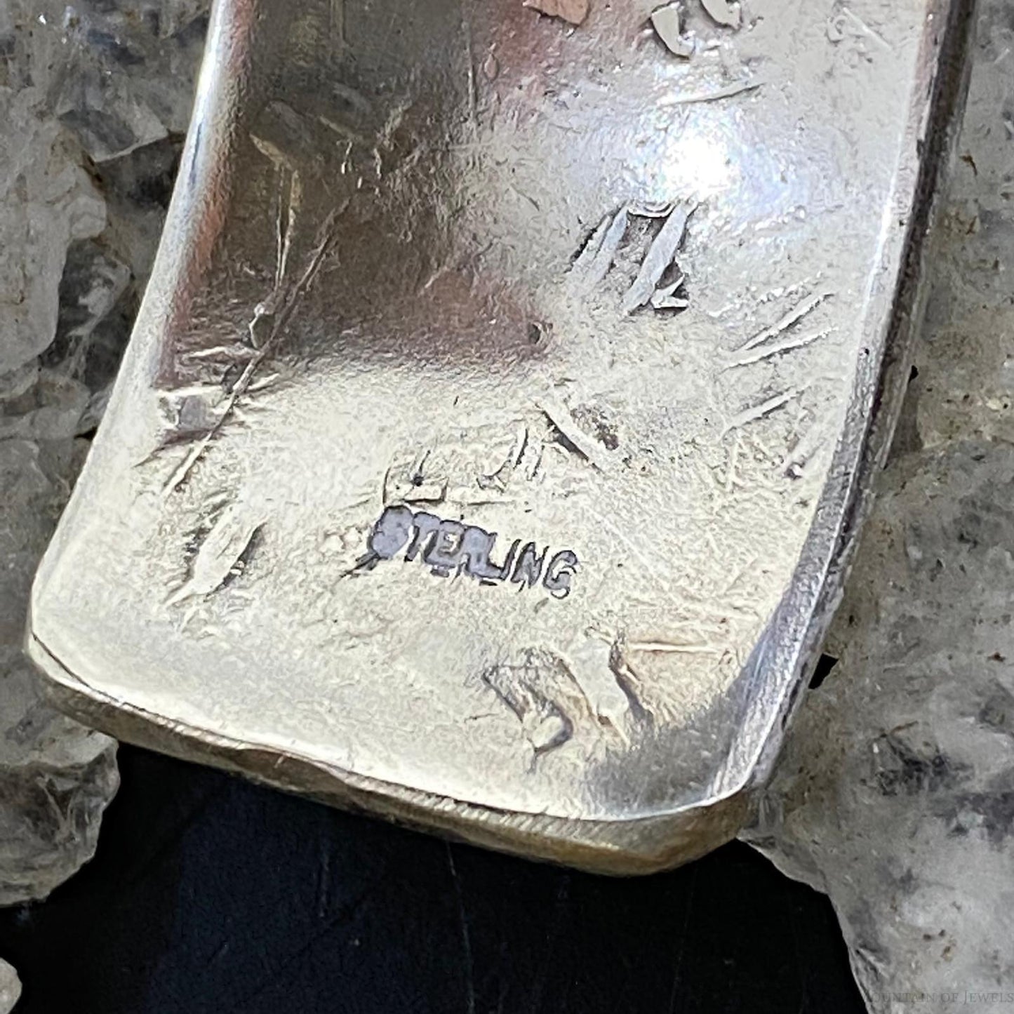 Vintage Native American Sterling Silver Stamped With Sun Rays Bracelet For Women