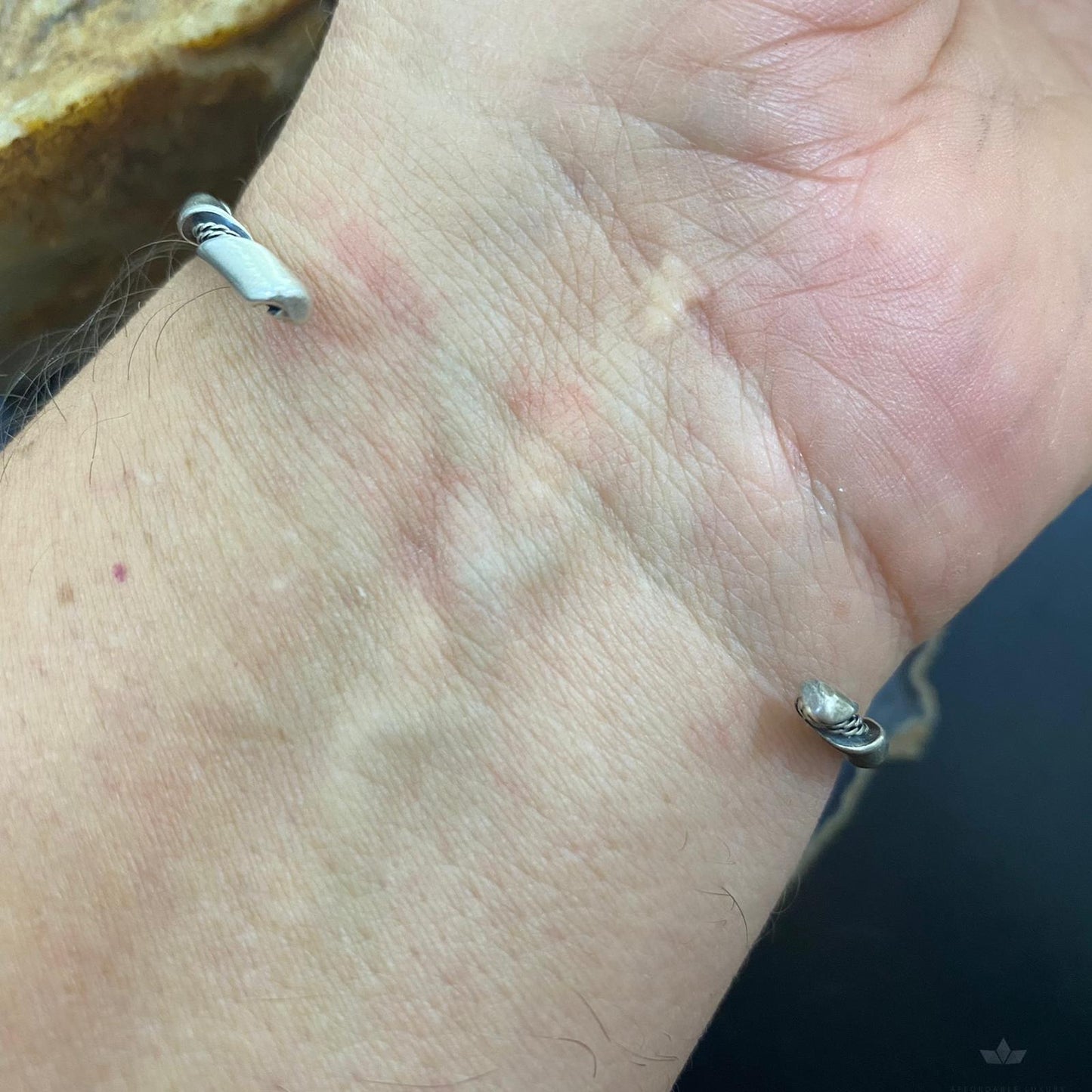 Vintage Native American Sterling Silver Intertwined Coil Unisex Bracelet