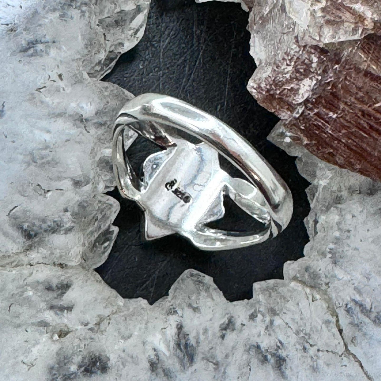 Carolyn Pollack Sterling Silver Diamond Shape Turquoise & Onyx Inlay Ring For Women