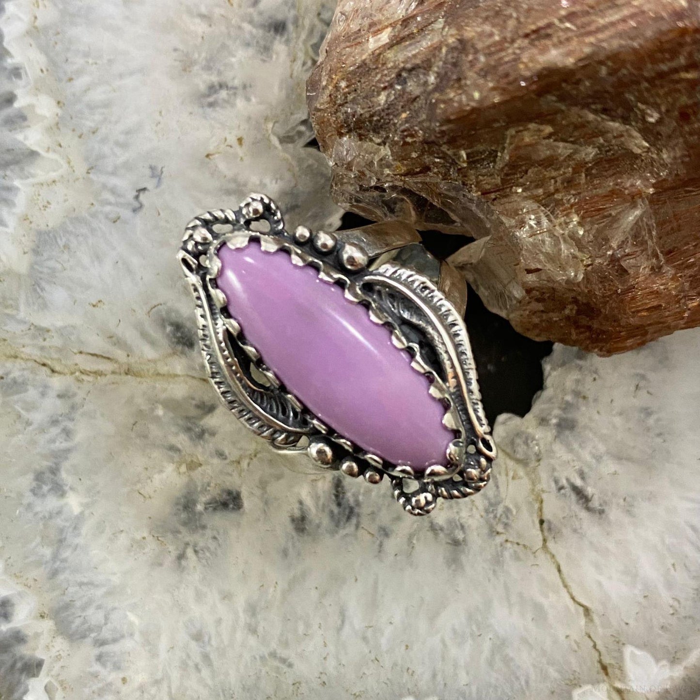 Carolyn Pollack Sterling Silver Marquise Phosphosiderite Decorated Ring For Women, Variety of Sizes