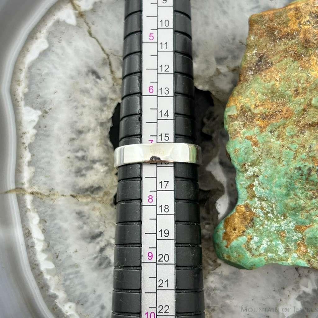 Sterling Silver Southwestern Style Teardrop Dendrite Agate Ring Size 7 For Women