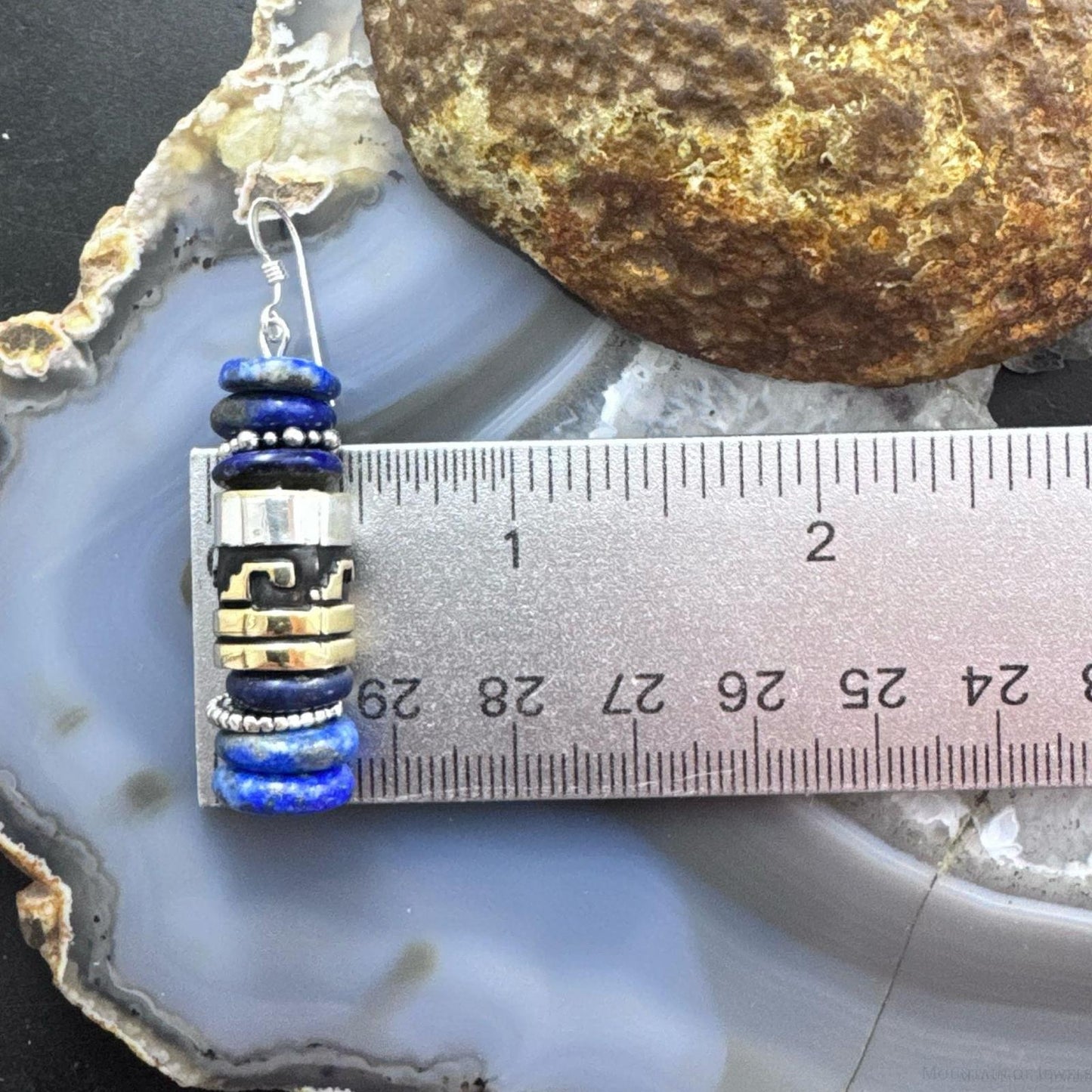 Tommy & Rosita Singer Sterling Silver Lapis Lazuli Bead Dangle Earrings For Women #1