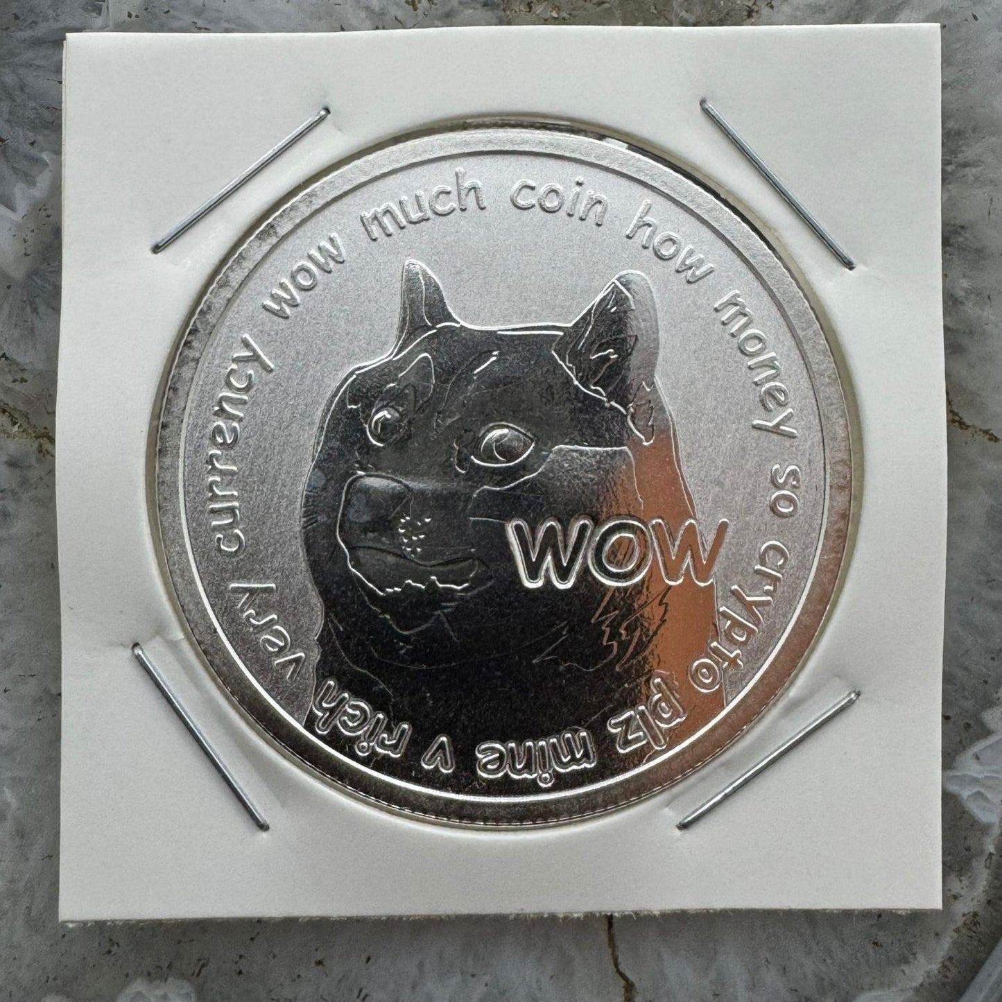 One Troy Ounce of .999 Pure Silver Dog Coin Bitpay Round Mint