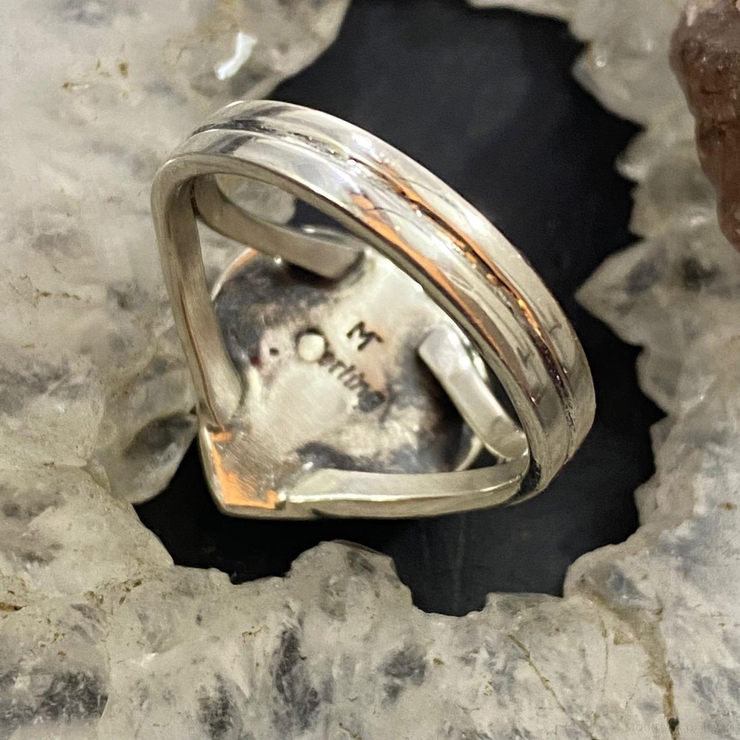 Native American Sterling Silver Bumblebee Jasper Heart Ring Size 9 For Women