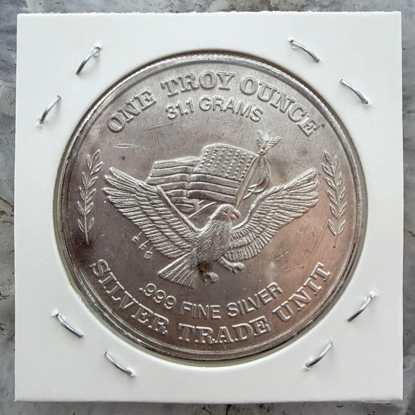 1981 1.0 Troy Ounce .999 Fine Silver Trade Unit Minted Stockpile VF-XF #121325-8DE