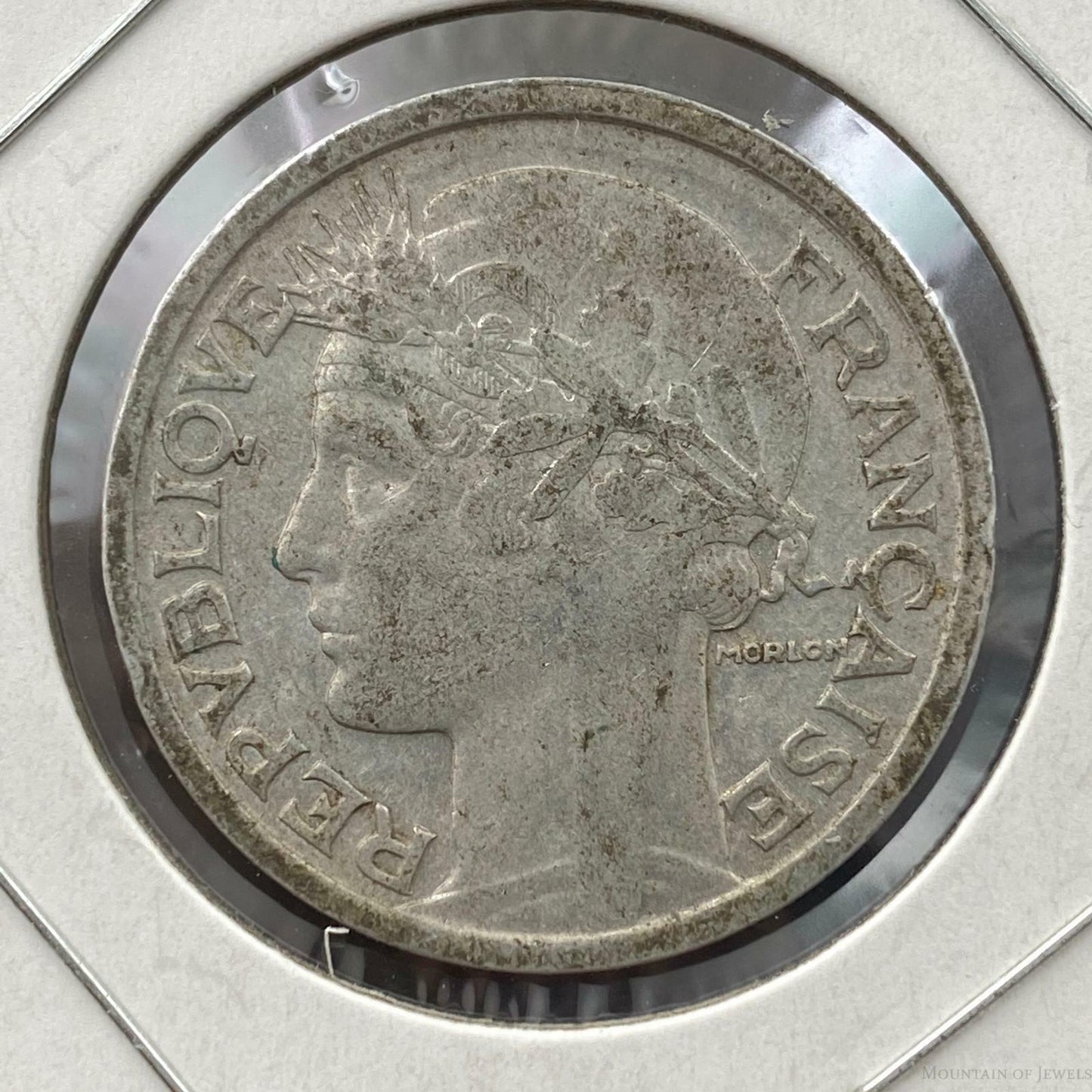 1945 France 2 Francs KM886a.1 WWII Liberty Head Collectible Coin #73120-6