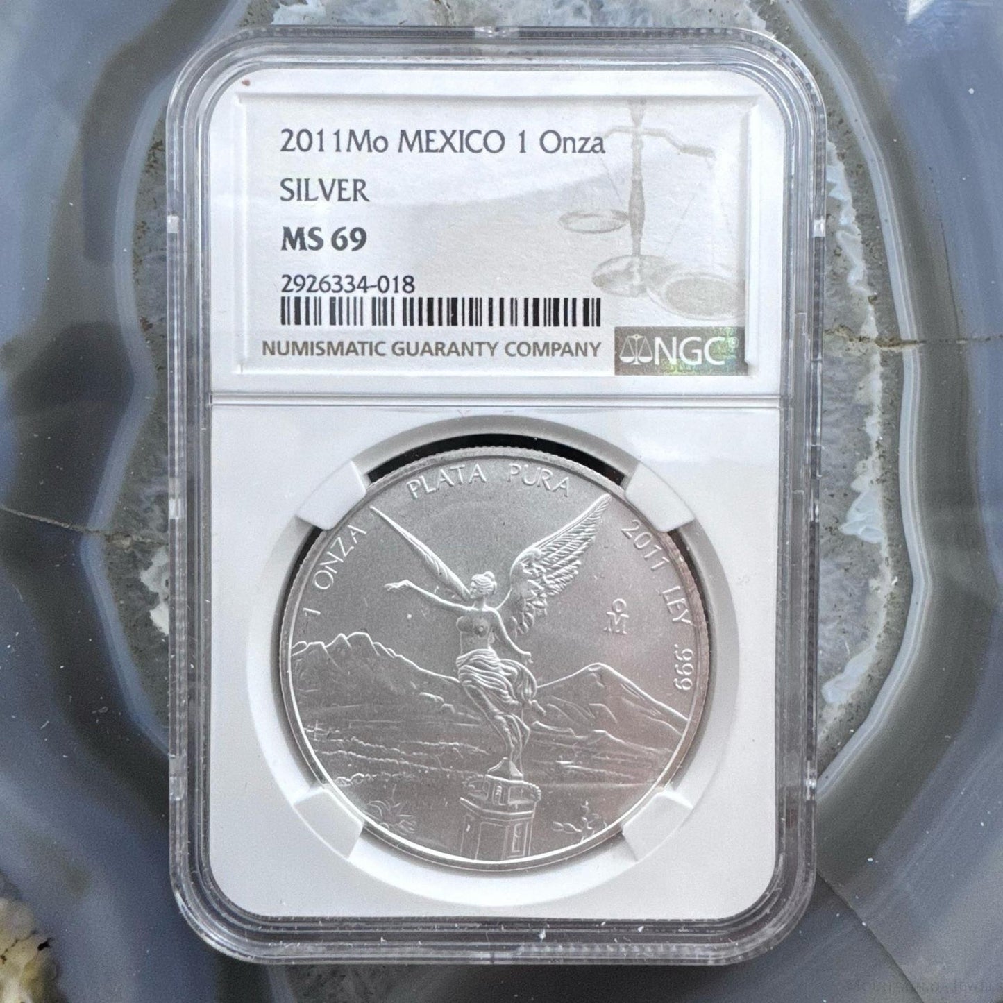 2011 Mexico Libertad One Ounce .999 Fine Silver NGC MS69 #018 Special