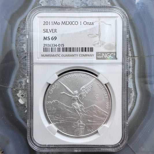 2011 Mexico Lebertad One Ounce .999 Fine Silver NGC MS69 #015 Must Have