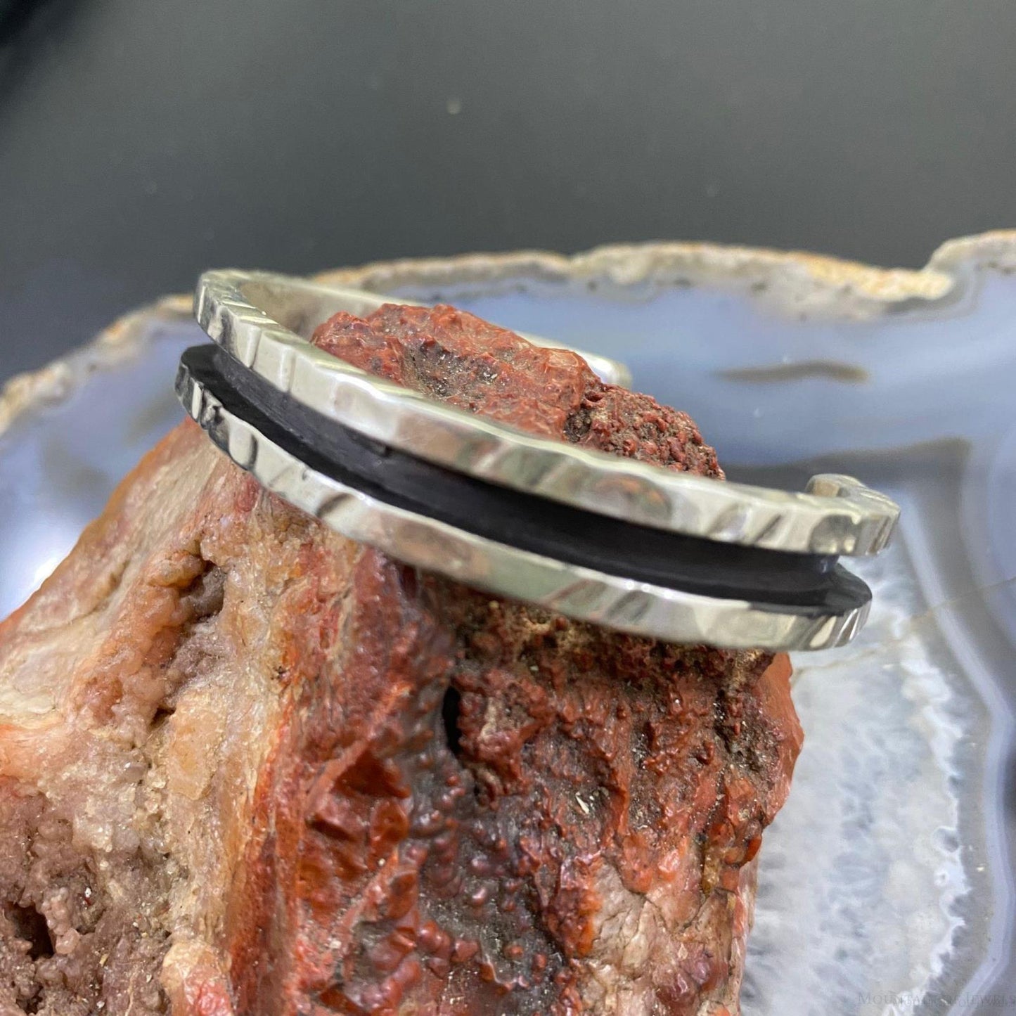Christine Wolf Native American Style Sterling Silver Heavy Gauge & Solid Bracelet