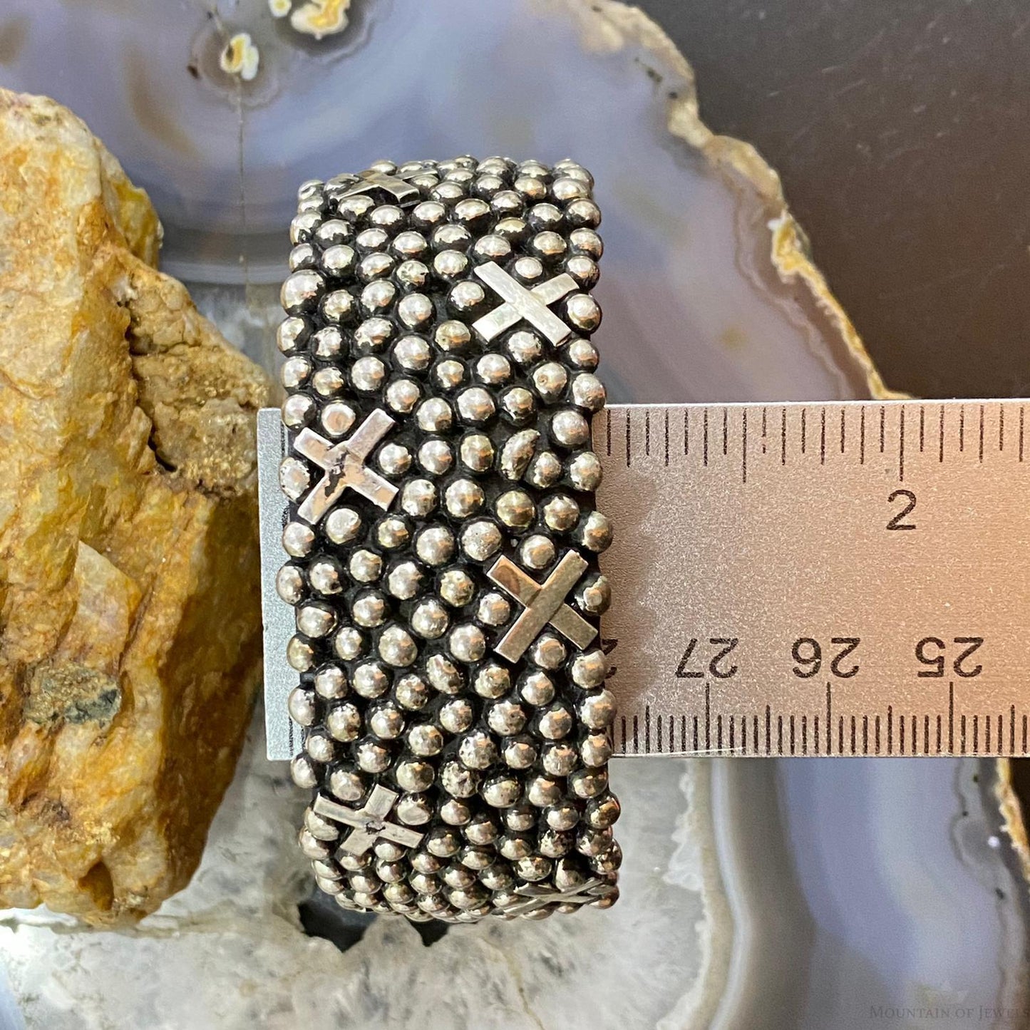 Gabby Jurado Sterling Silver Raindrops & Crosses Bracelet For Women #1