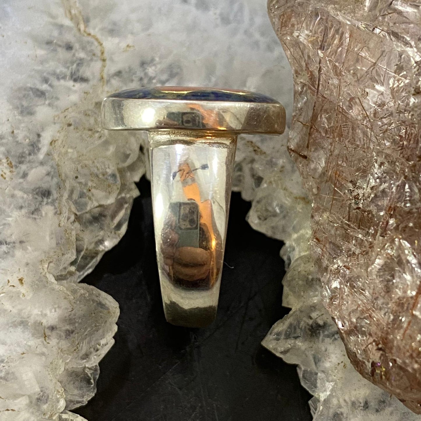 Carolyn Pollack Southwestern Style Sterling Silver Multistone Flower Chip Inlay Ring For Women