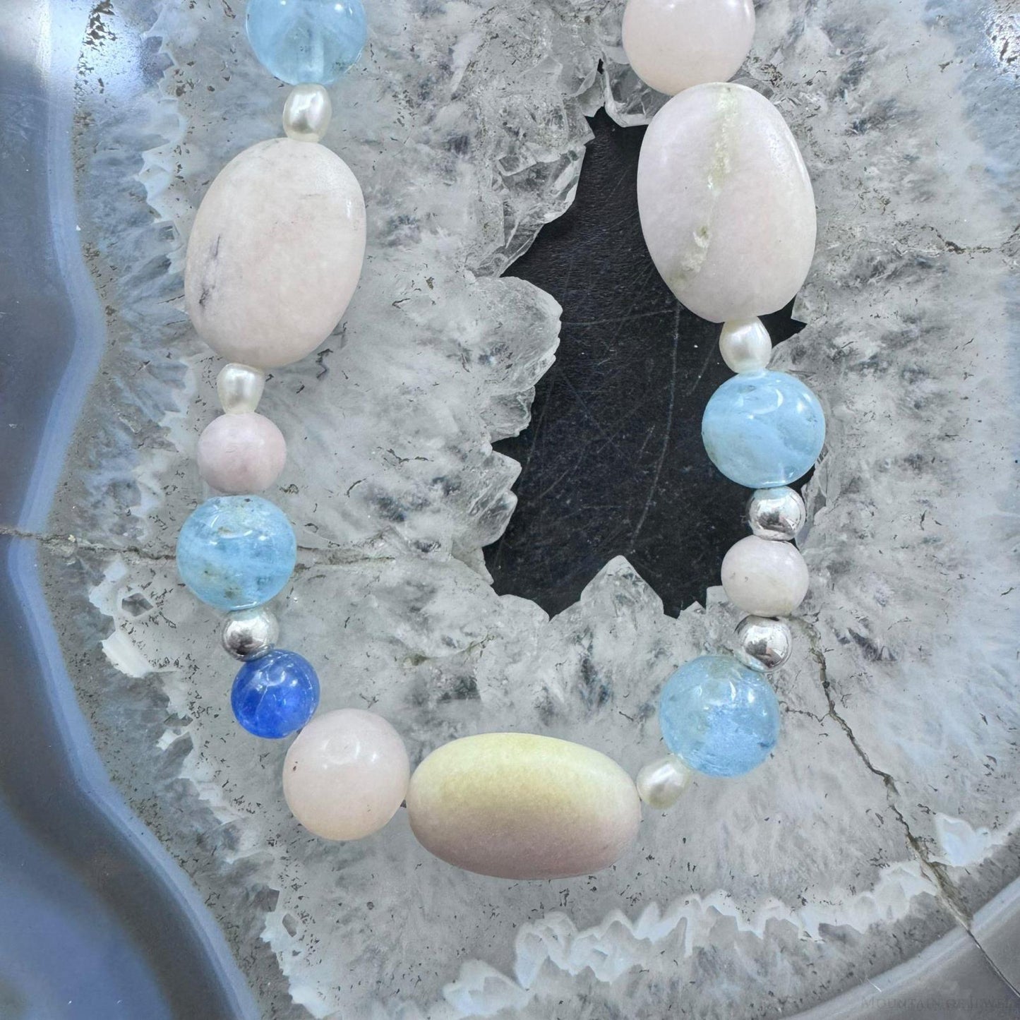 Carolyn Pollack Sterling Silver Beach Tone Multi Gemstone 23" Necklace For Women