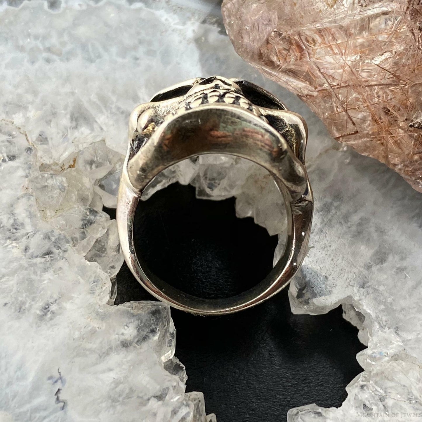 Sterling Silver Skull Ring Size 8 Men/Women 16.5 gr For Biker/ Rock N Roll