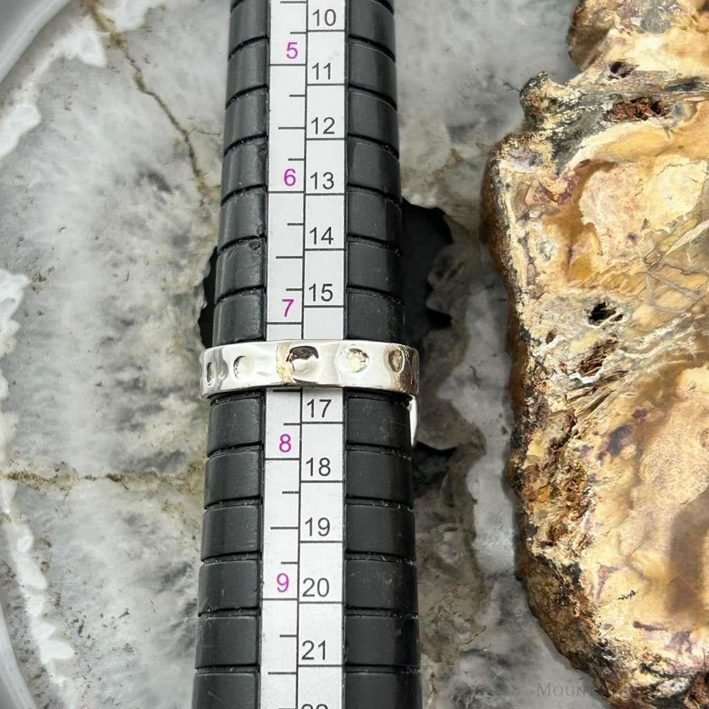 Sterling Silver Southwestern Style Teardrop Dendrite Agate Ring Size 7.5 For Women