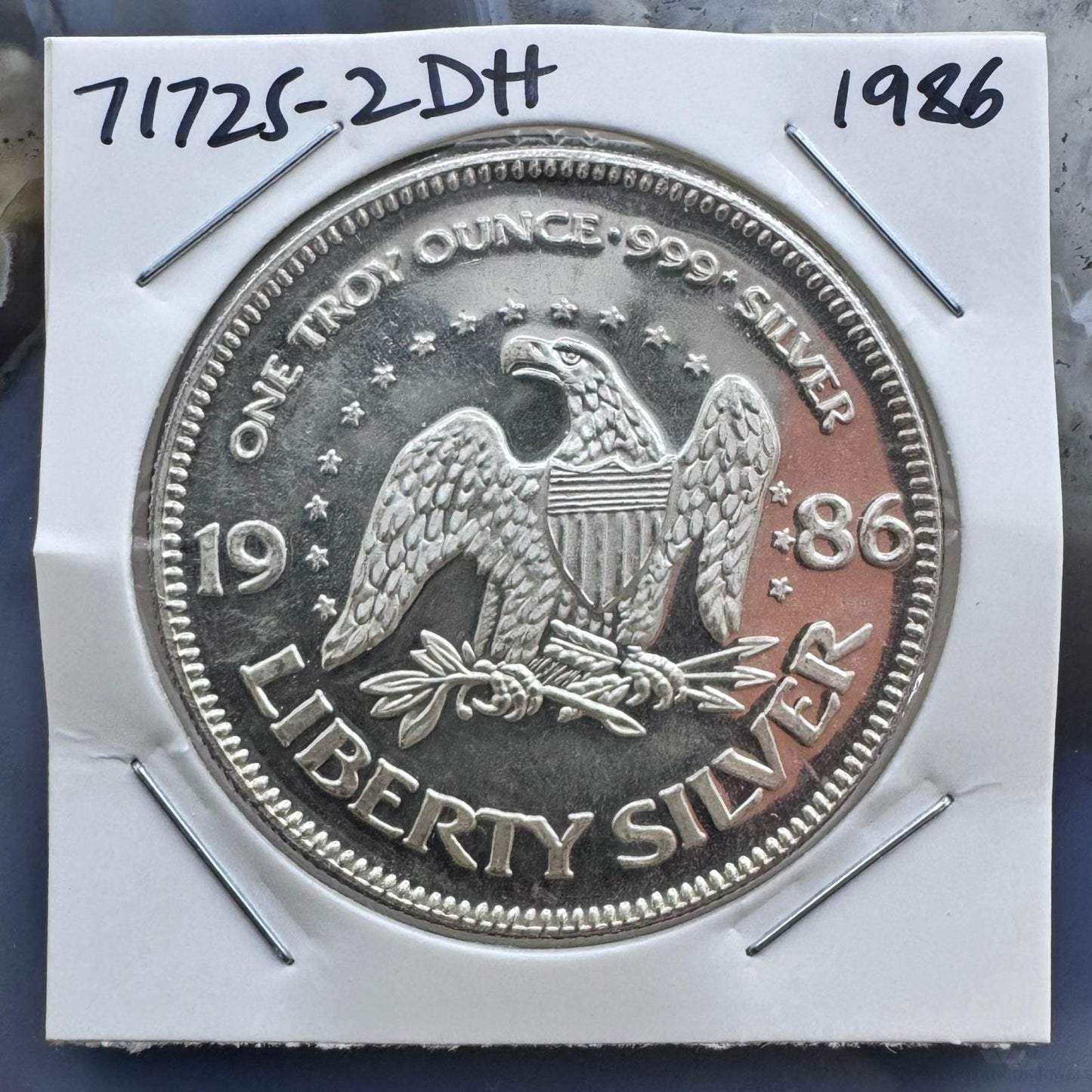 1986 US One Troy Ounce .999 Fine Liberty Silver Round #71725-2HD