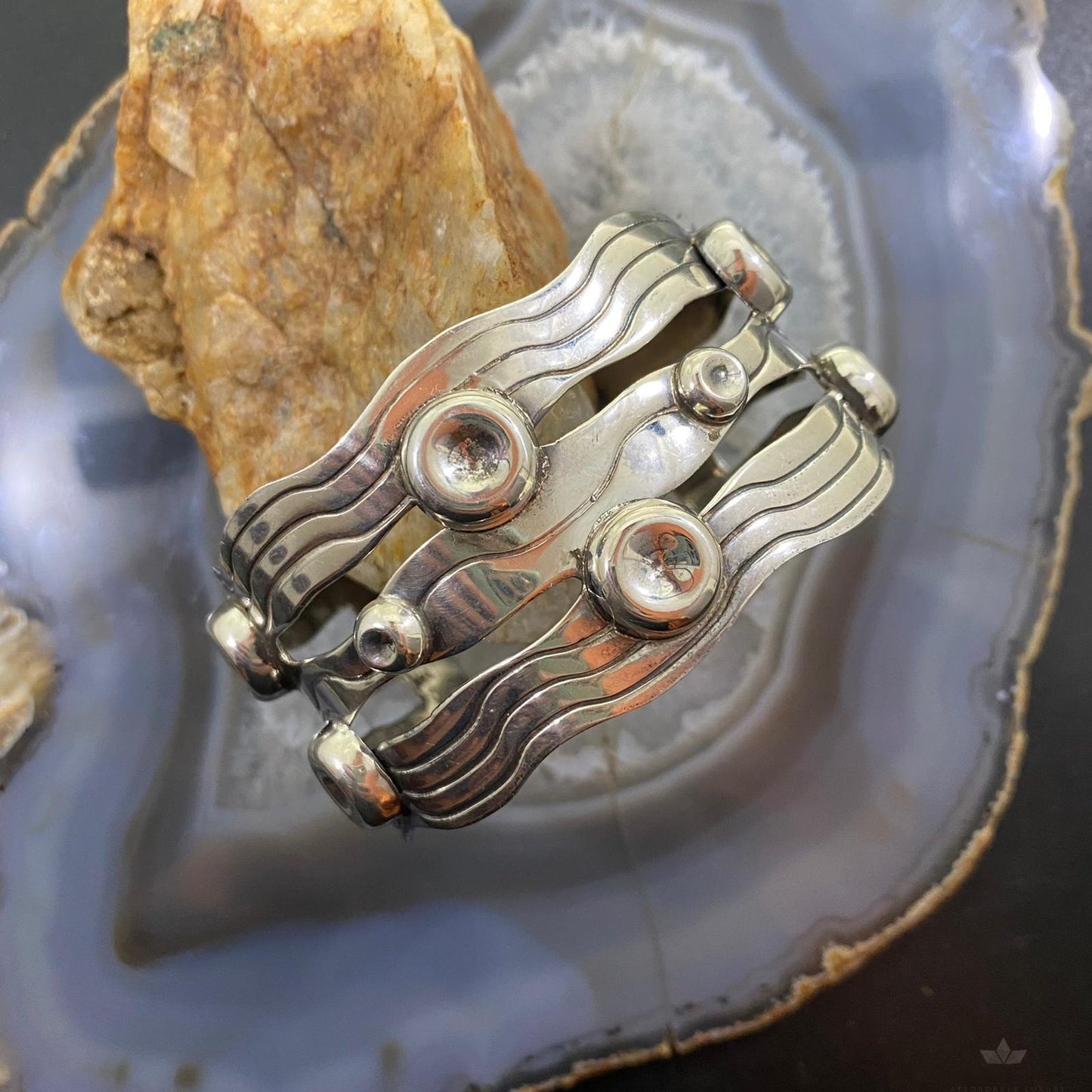 Silver Decorated Fashion Cuff Bracelet For Women