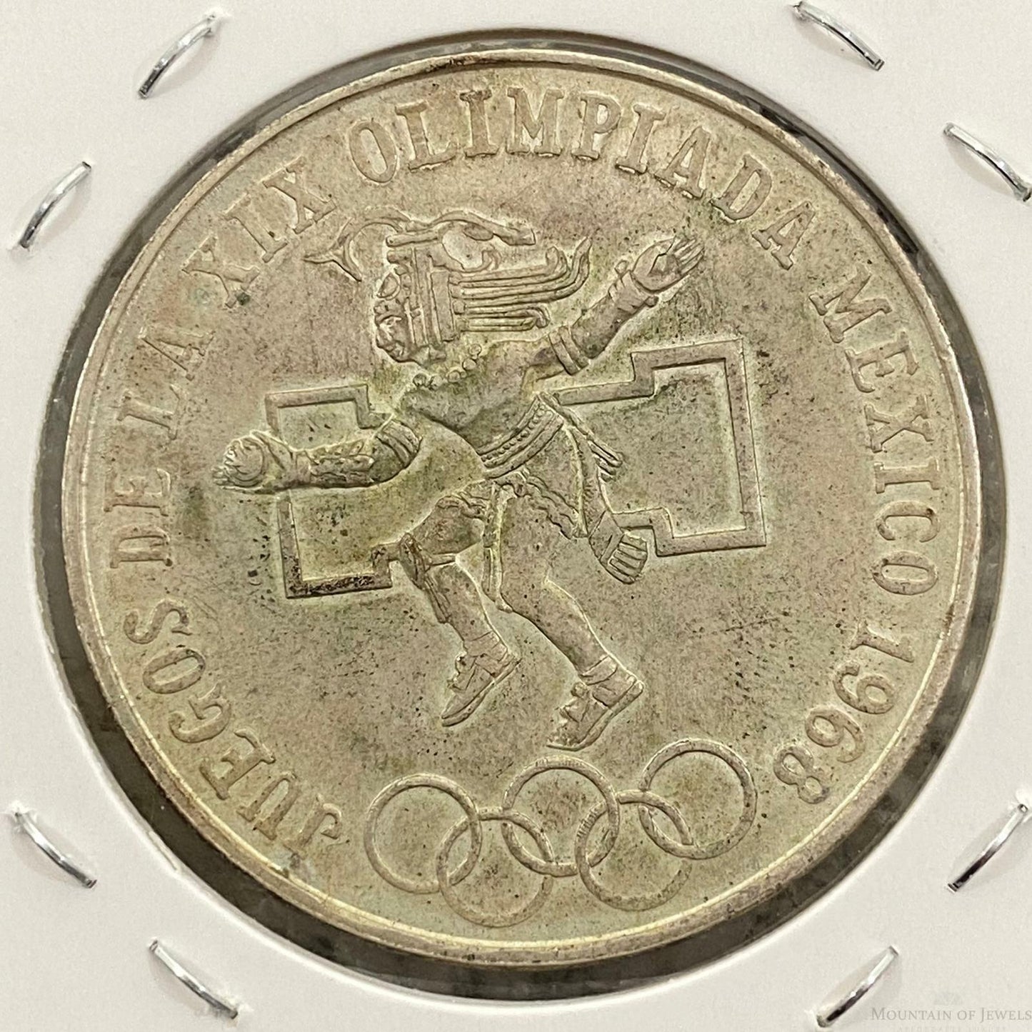 1968 Mexico 25 Pesos .720 Silver Olympic Games VF Collectible Coin #42122-2