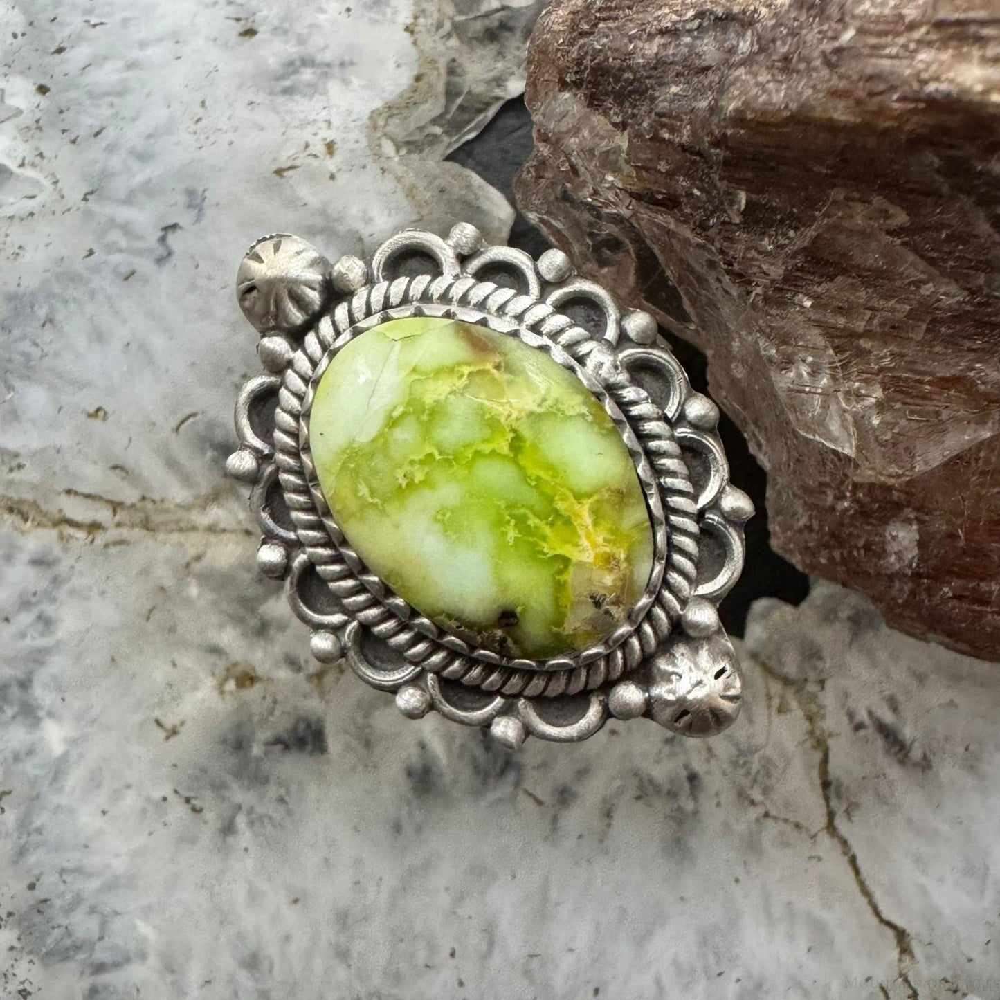 Sterling Silver Southwestern Style Palamino Decorated Adjustable Ring For Women