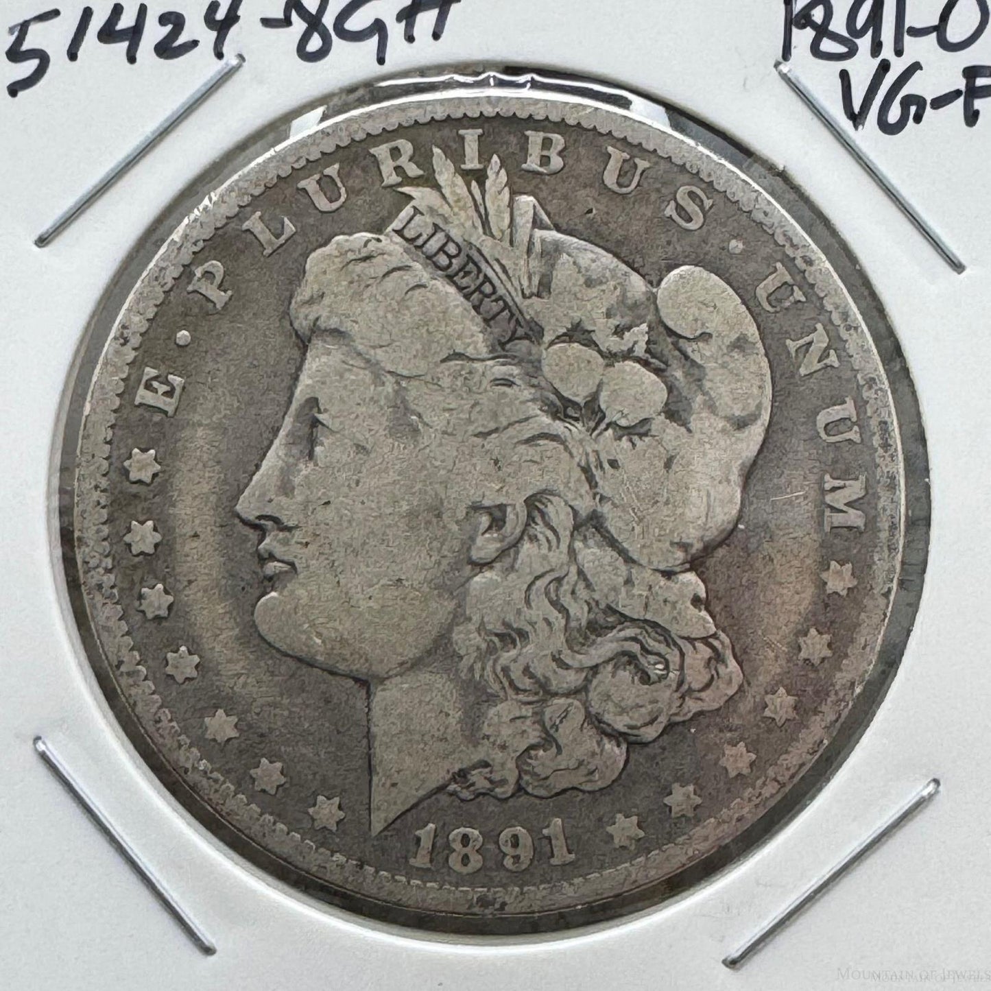 1891-O US 90% Morgan Silver Dollar VG-F #51424-8GH